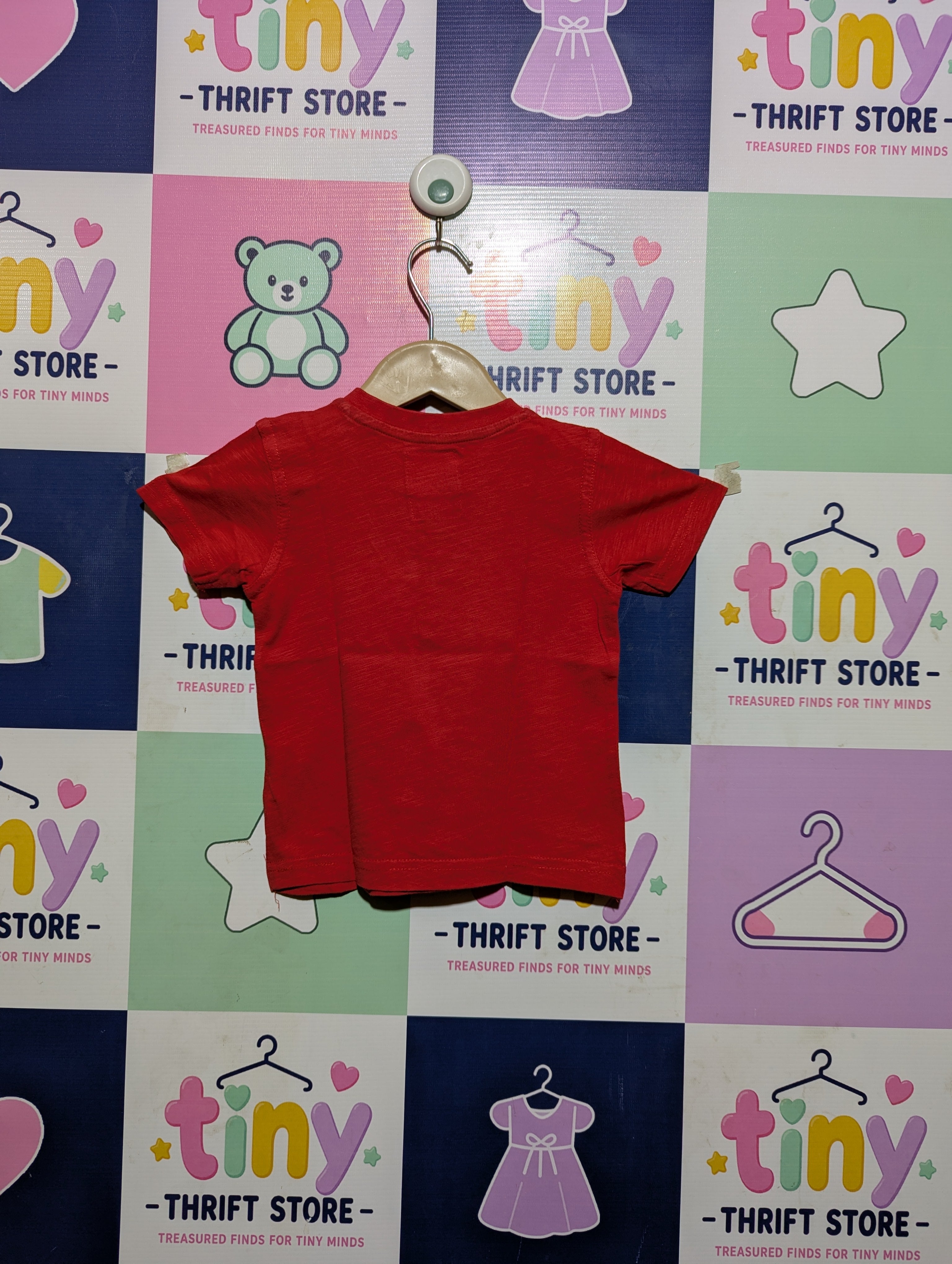 BE BOARD Boys Red "Unstoppable #1 Dude" Short Sleeve Tee - Size 12 Months Estimated Age 1 Year AB2