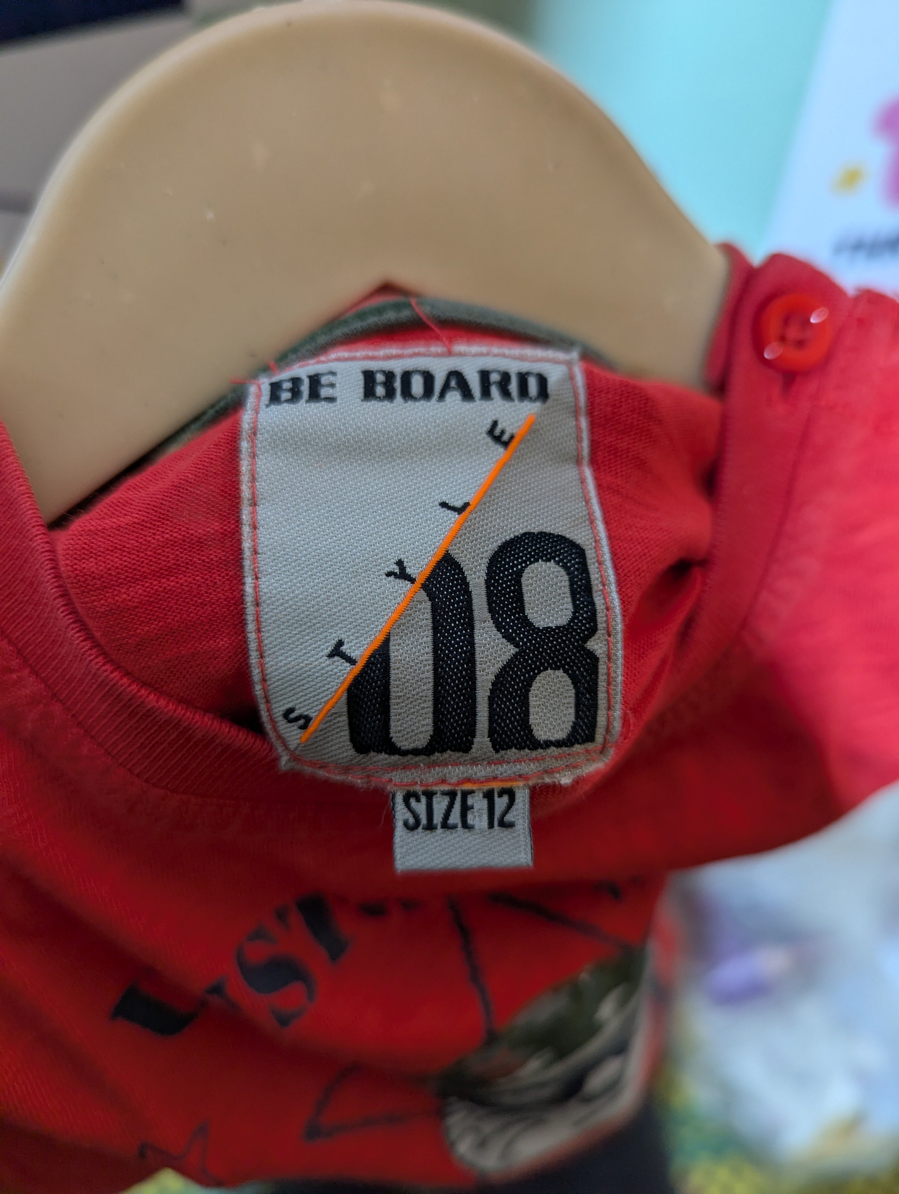 BE BOARD Boys Red "Unstoppable #1 Dude" Short Sleeve Tee - Size 12 Months Estimated Age 1 Year AB2