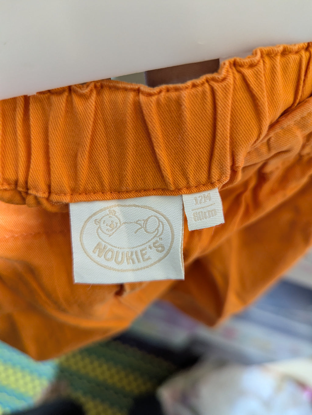 Noukie's Boys Vibrant Orange Cargo Utility Shorts - Size Estimated Age 12M AB2