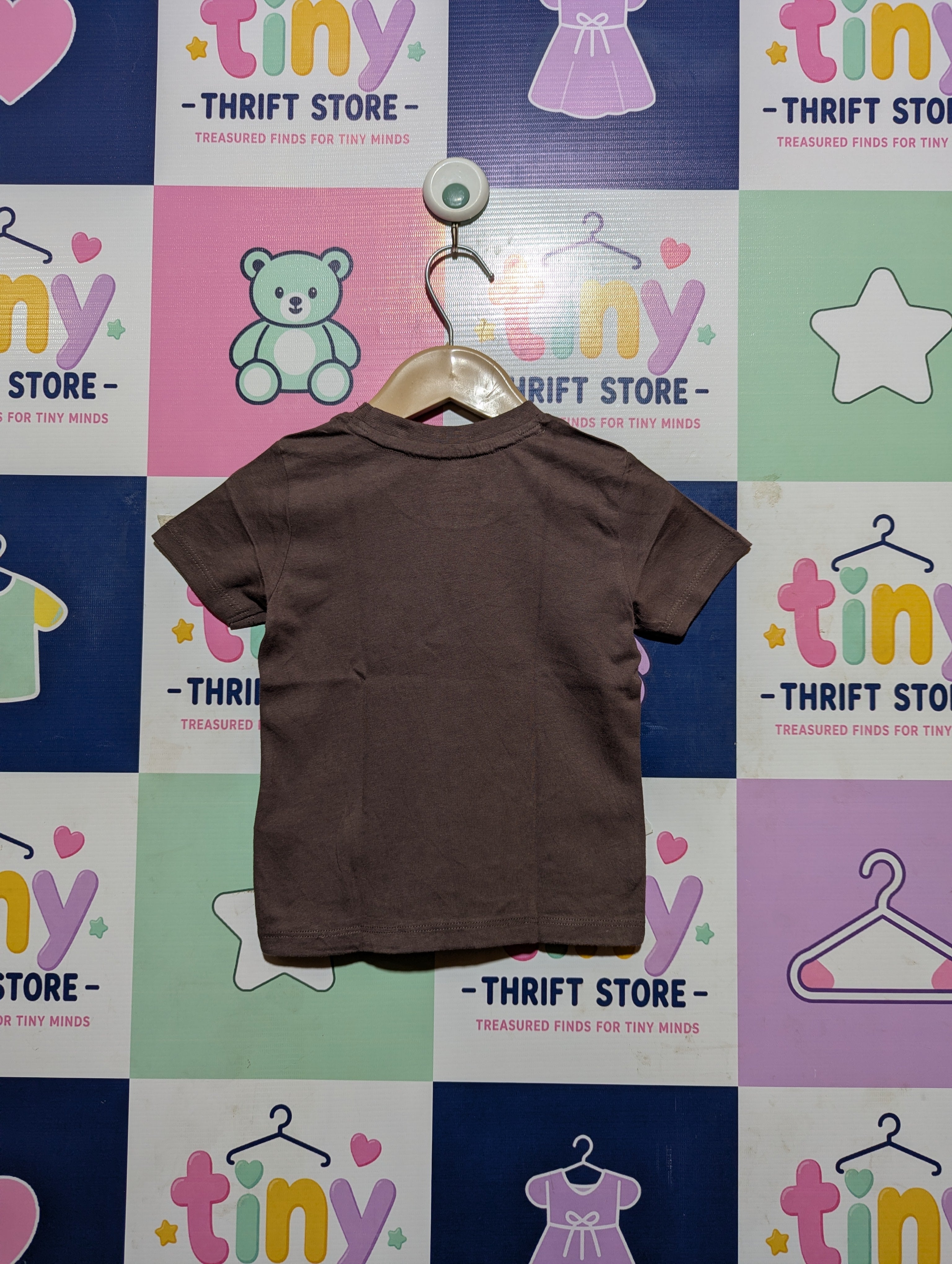 Disney at Primark Boys Brown "Baloo" The Jungle Book Short-Sleeve T-Shirt - Size Estimated Age 12-18M AB2