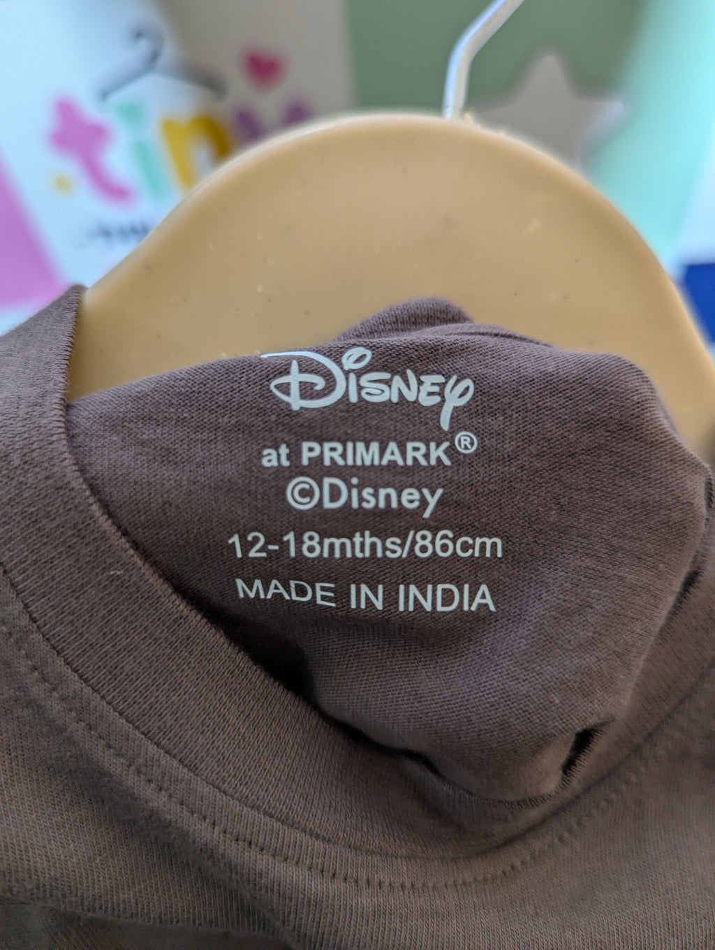 Disney at Primark Boys Brown "Baloo" The Jungle Book Short-Sleeve T-Shirt - Size Estimated Age 12-18M AB2