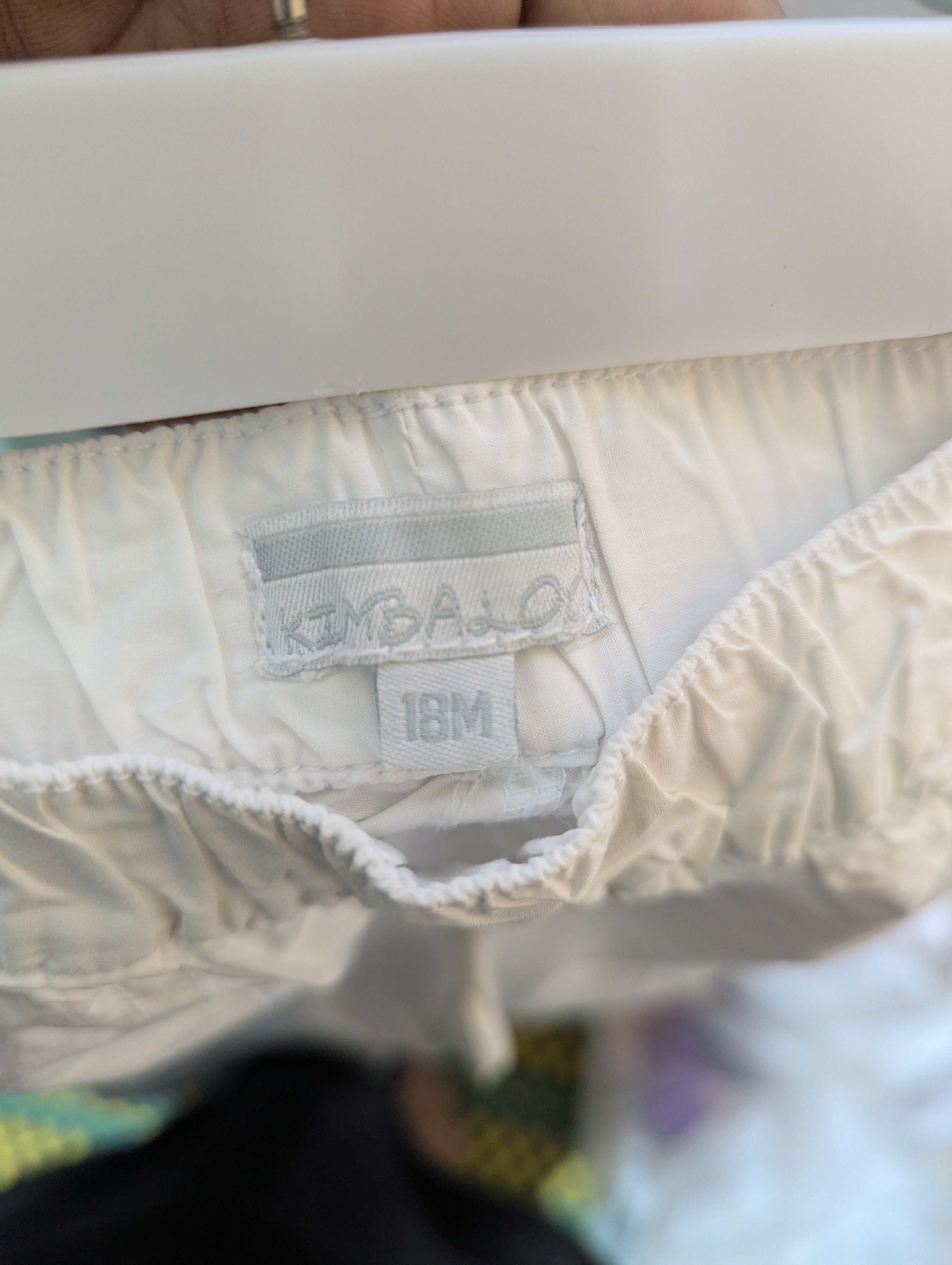Kimbaloo Boys White Cargo Pants - Size Estimated Age 18M AB2