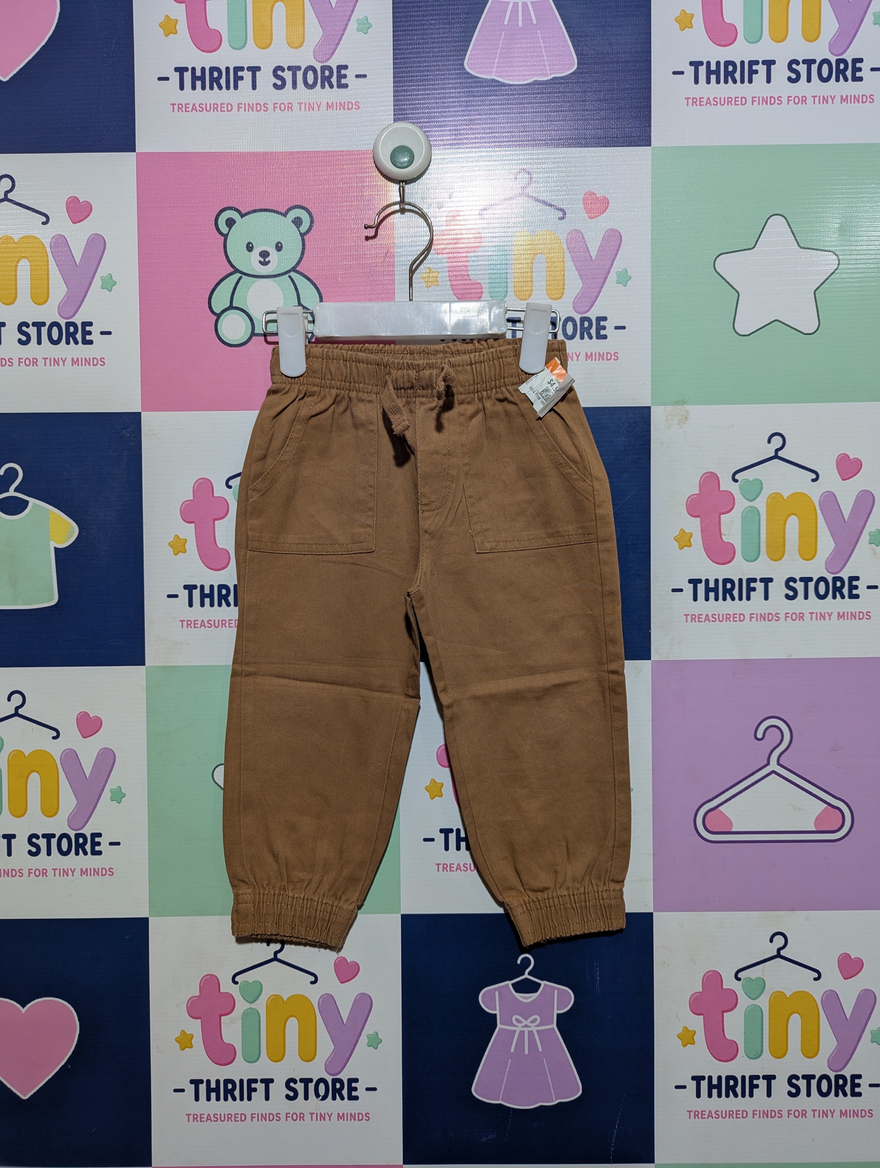 Garanimals Boys Caramel Brown Casual Jogger Pants - Size Estimated Age 2T AB2