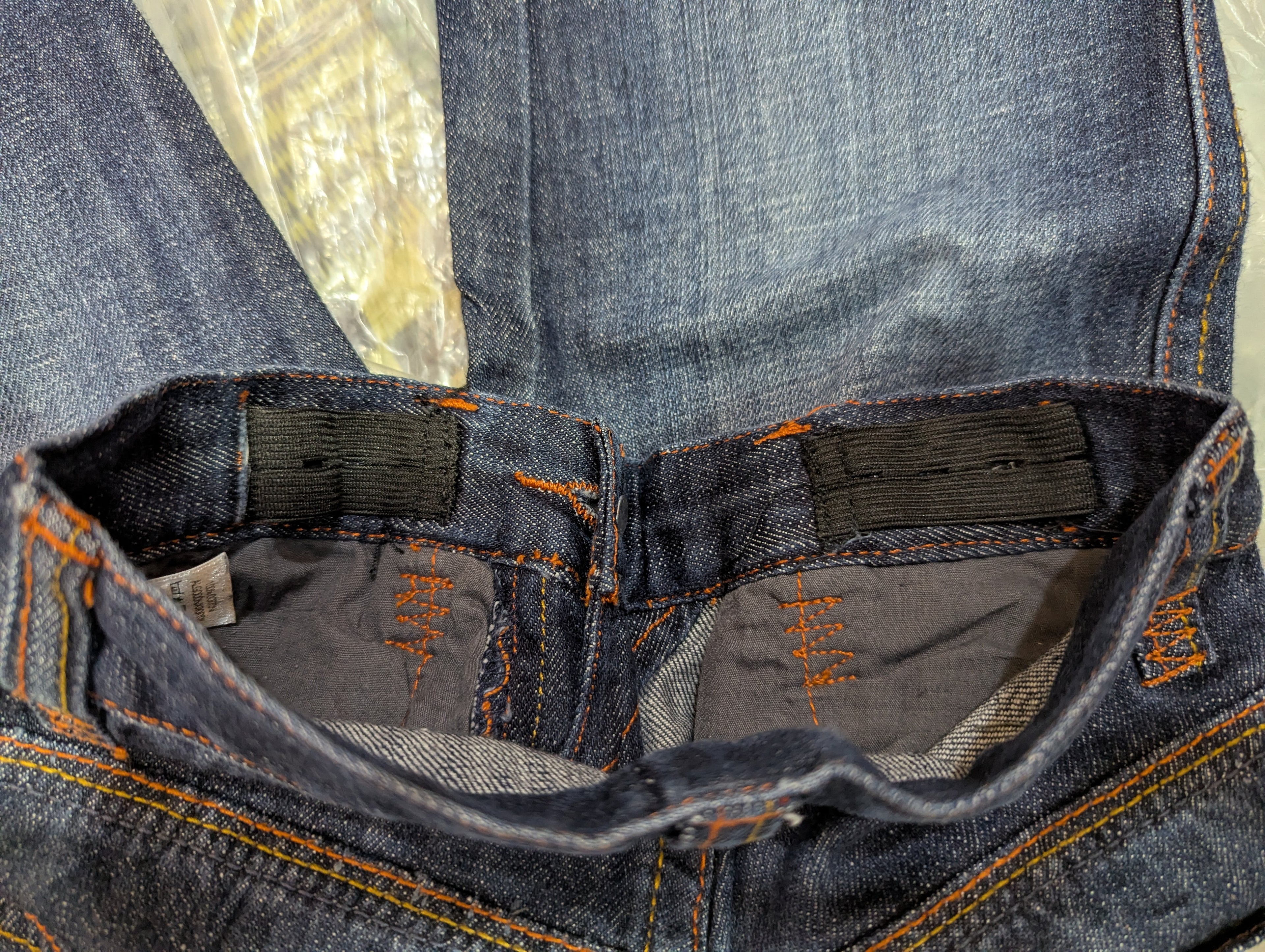 Mothercare Boys Dark Wash Denim Adjustable Waist Casual Jeans - Size Estimated Age 1-1.5 Years AB2