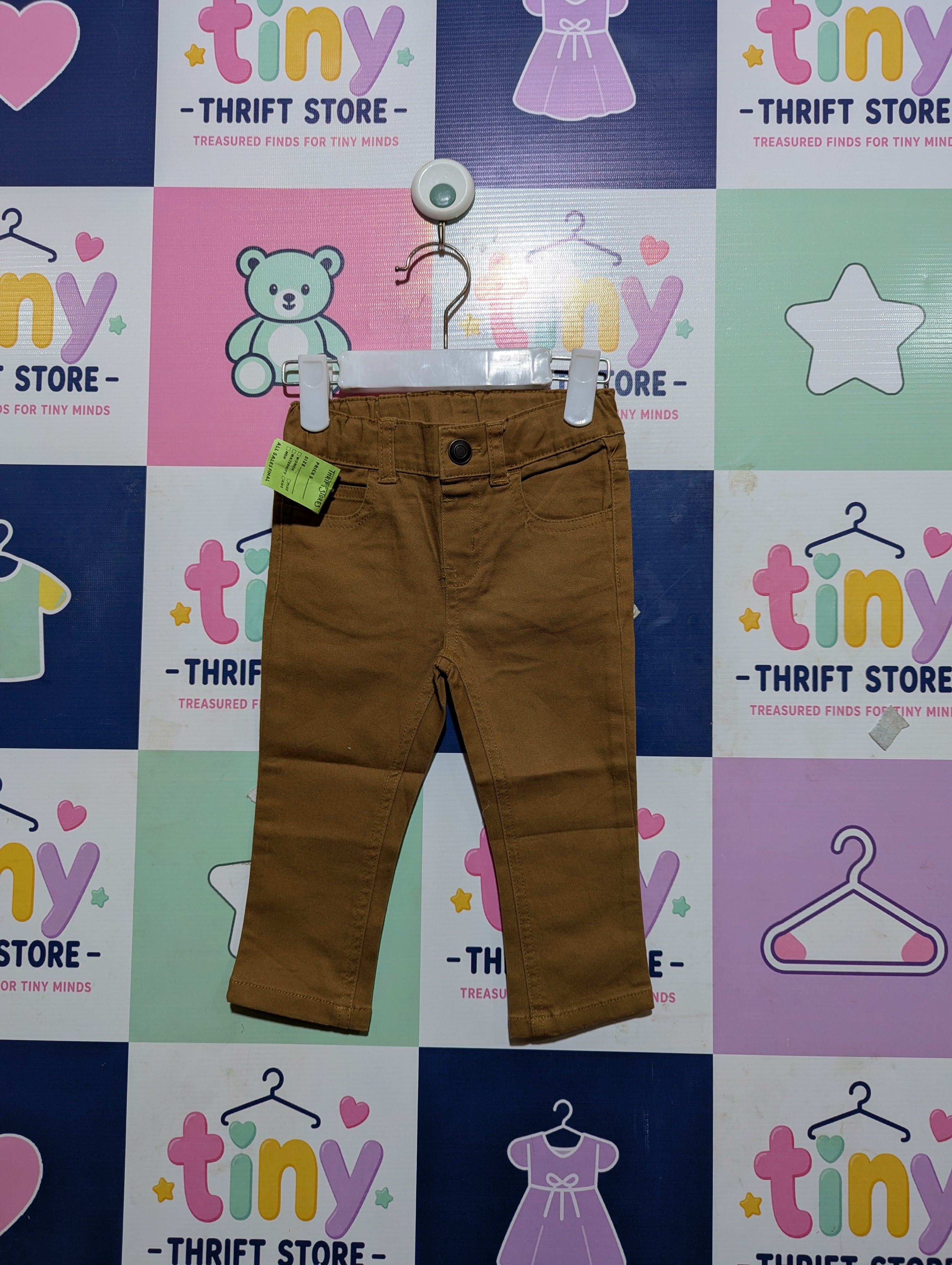Garanimals Boys Dark Khaki Casual Pants - Size Estimated Age 18M AB2