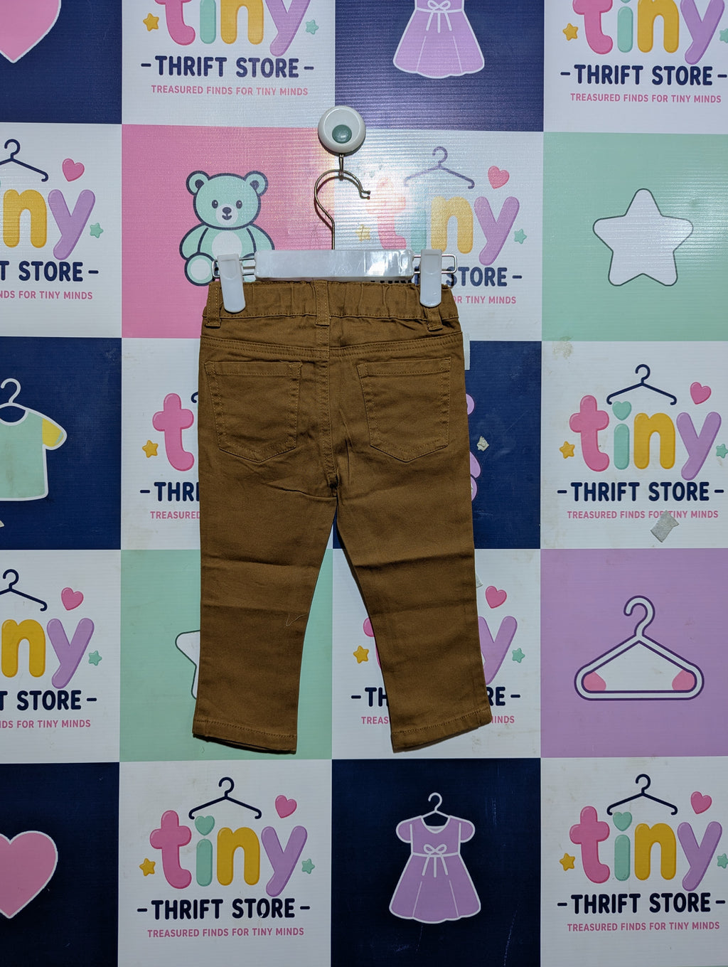 Garanimals Boys Dark Khaki Casual Pants - Size Estimated Age 18M AB2