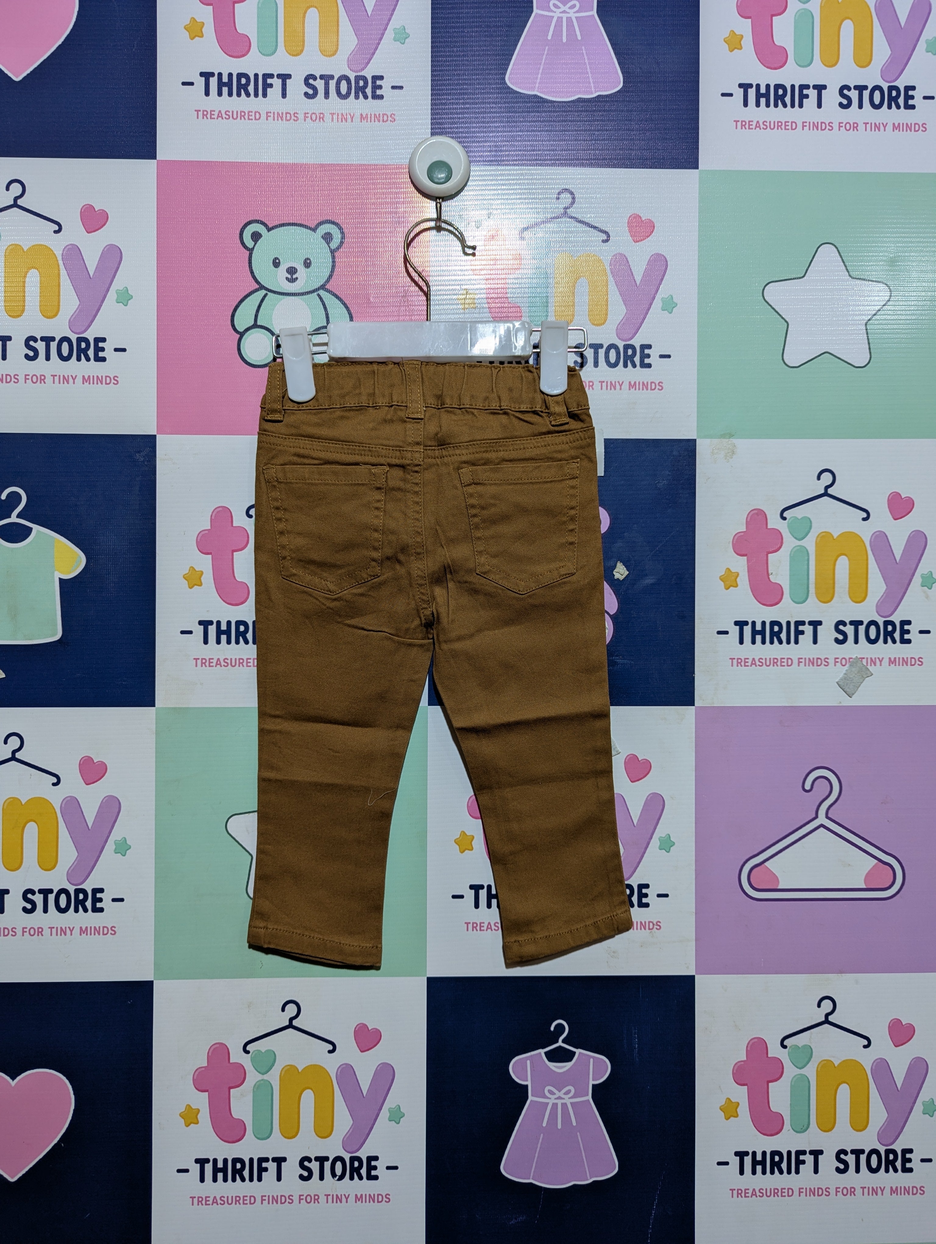 Garanimals Boys Dark Khaki Casual Pants - Size Estimated Age 18M AB2
