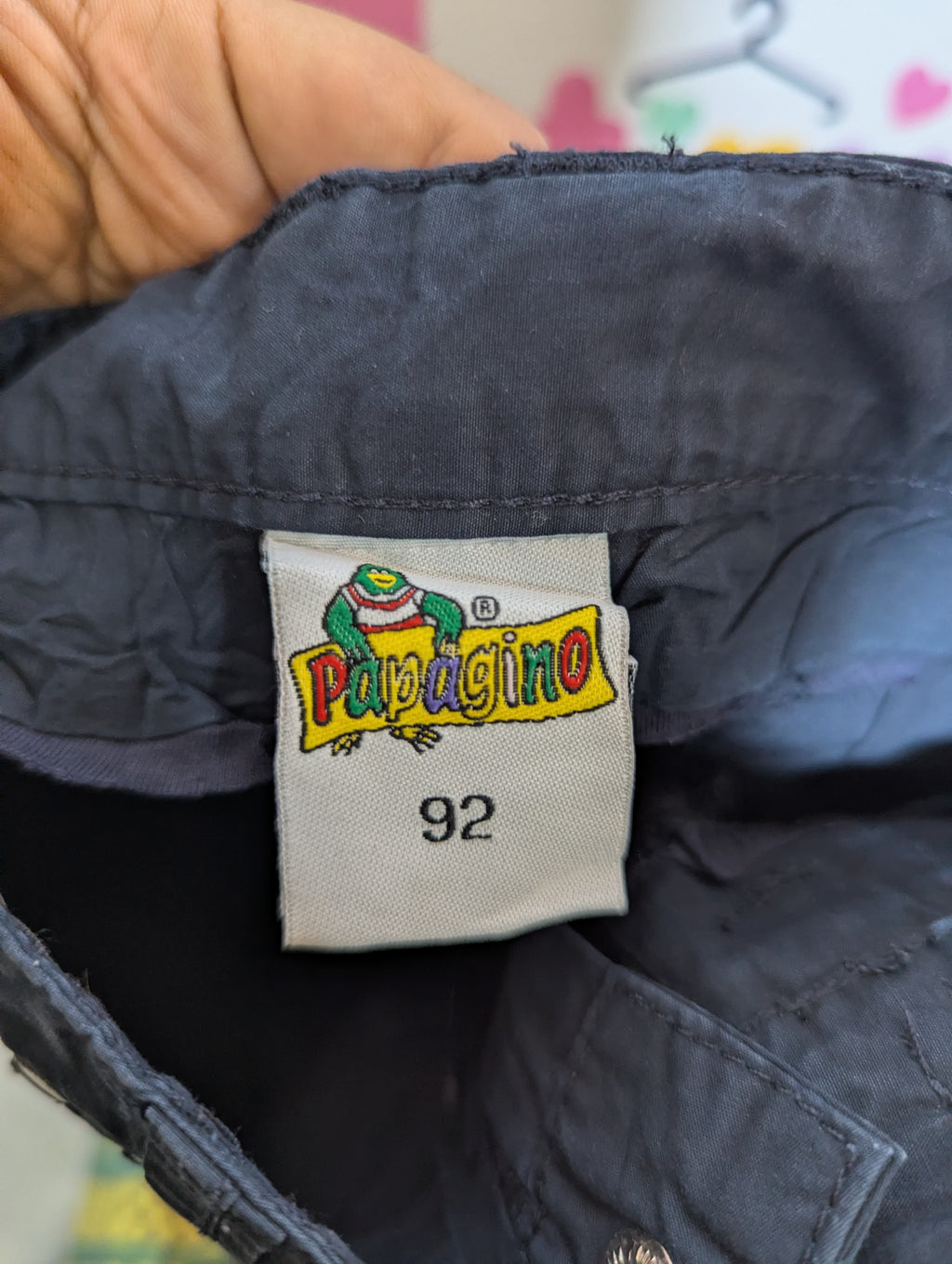 Papagino Boys Dark Navy Cargo Pants - Size Estimated Age 1.5-2 Years AB2