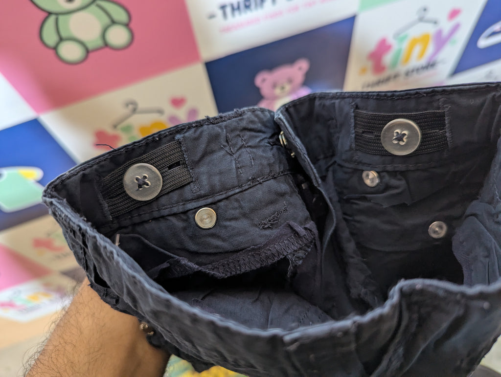 Papagino Boys Dark Navy Cargo Pants - Size Estimated Age 1.5-2 Years AB2