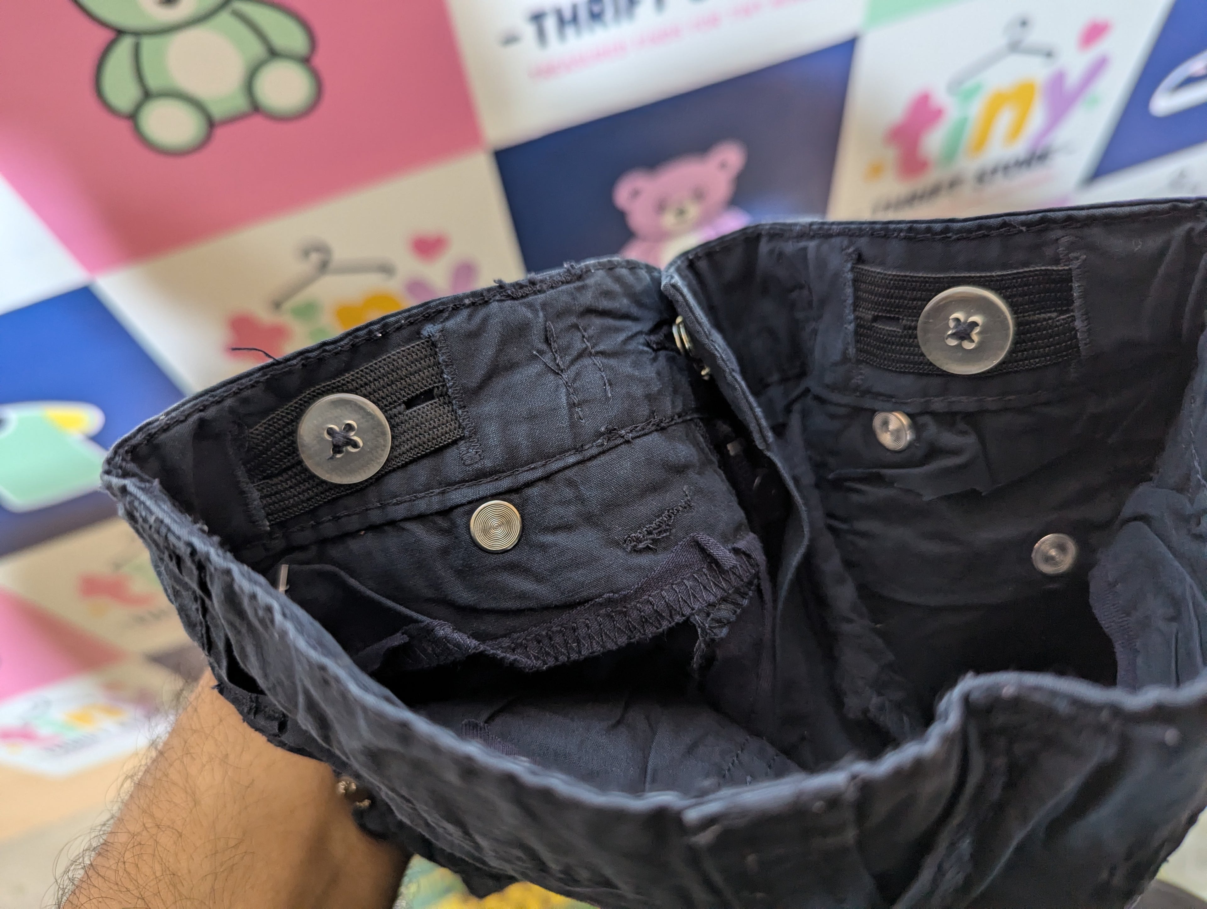 Papagino Boys Dark Navy Cargo Pants - Size Estimated Age 1.5-2 Years AB2
