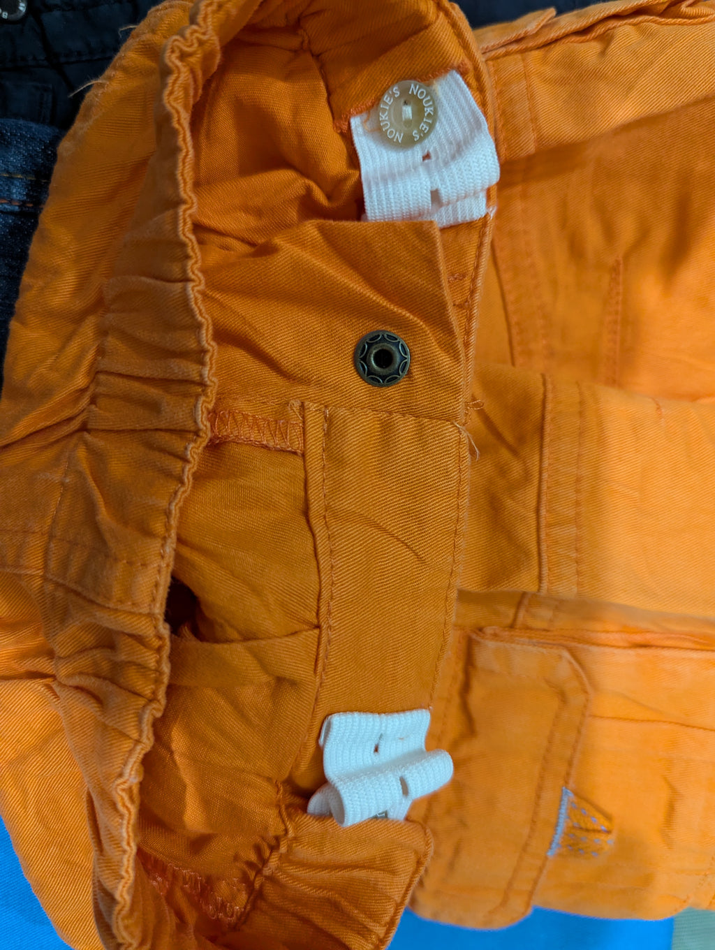 Noukie's Boys Vibrant Orange Cargo Utility Shorts - Size Estimated Age 12M AB2