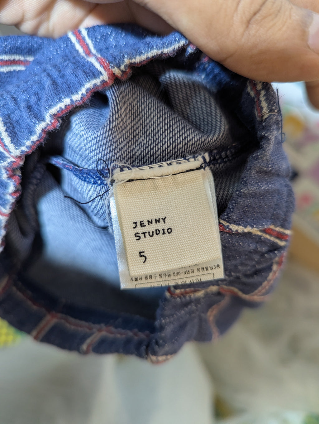 Jenny Studio Girls Blue Plaid Windowpane Stretch Leggings - Size Estimated Age 2 Years AB2