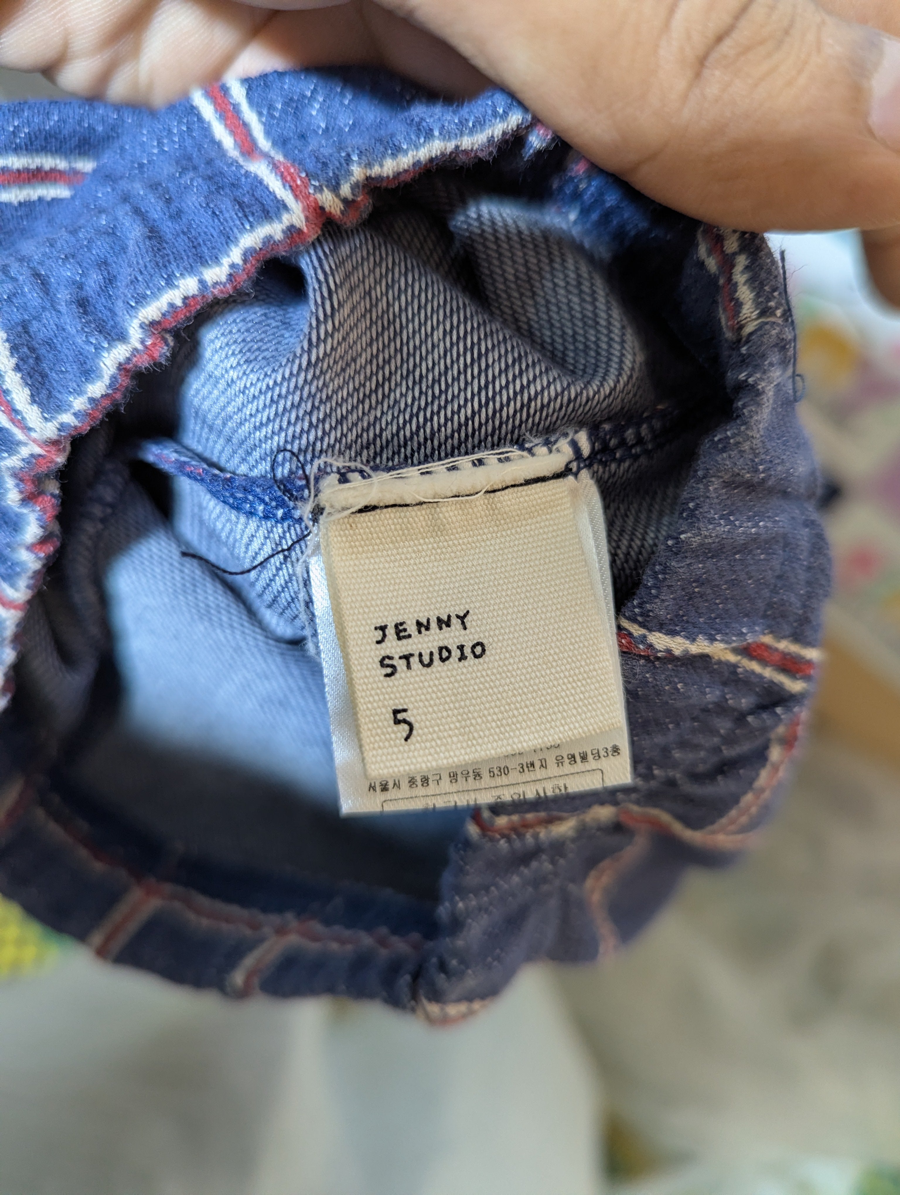 Jenny Studio Girls Blue Plaid Windowpane Stretch Leggings - Size Estimated Age 2 Years AB2