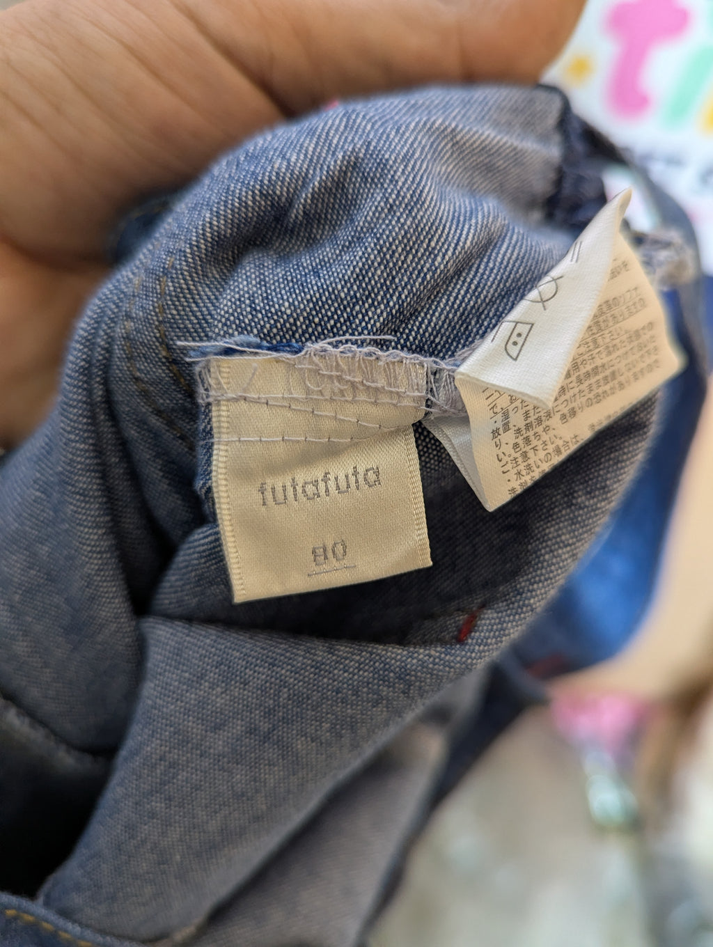 Futafuta Girls Blue Denim Overalls - Size Estimated Age 12 Months AB2