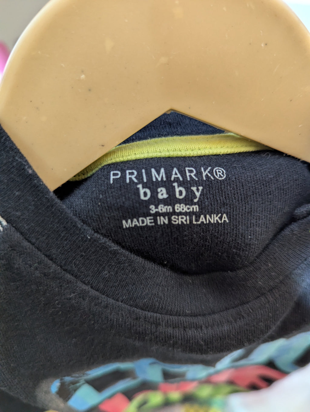 Primark Baby Boys Black "Cool Like Dad" Short Sleeve Romper - Size Estimated Age 3 to 6 Months AB2