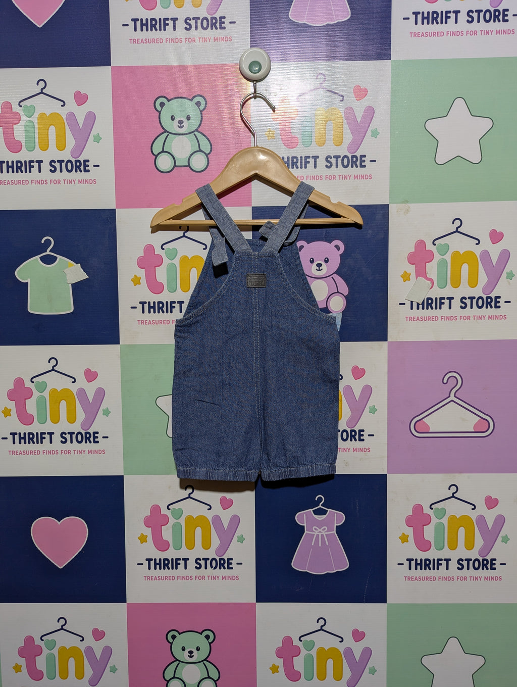 Absorba Boys Denim Blue "Play Like a Champion" Overalls - Size Estimated Age 6 Months AB2