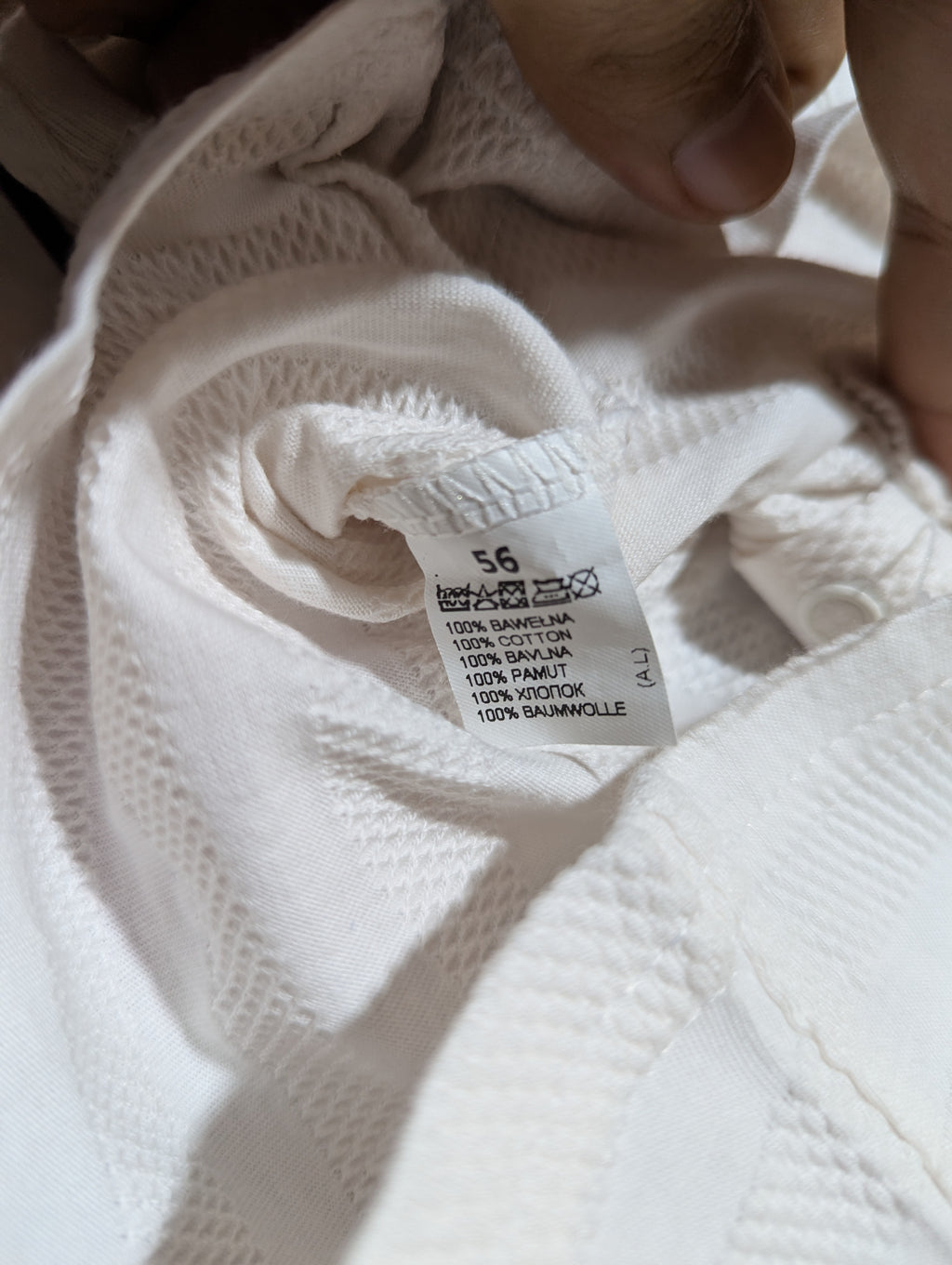 Unbranded Baby Girls White Textured Short Sleeve Cardigan Tee - Size Estimated Age 0-2 Months AB2