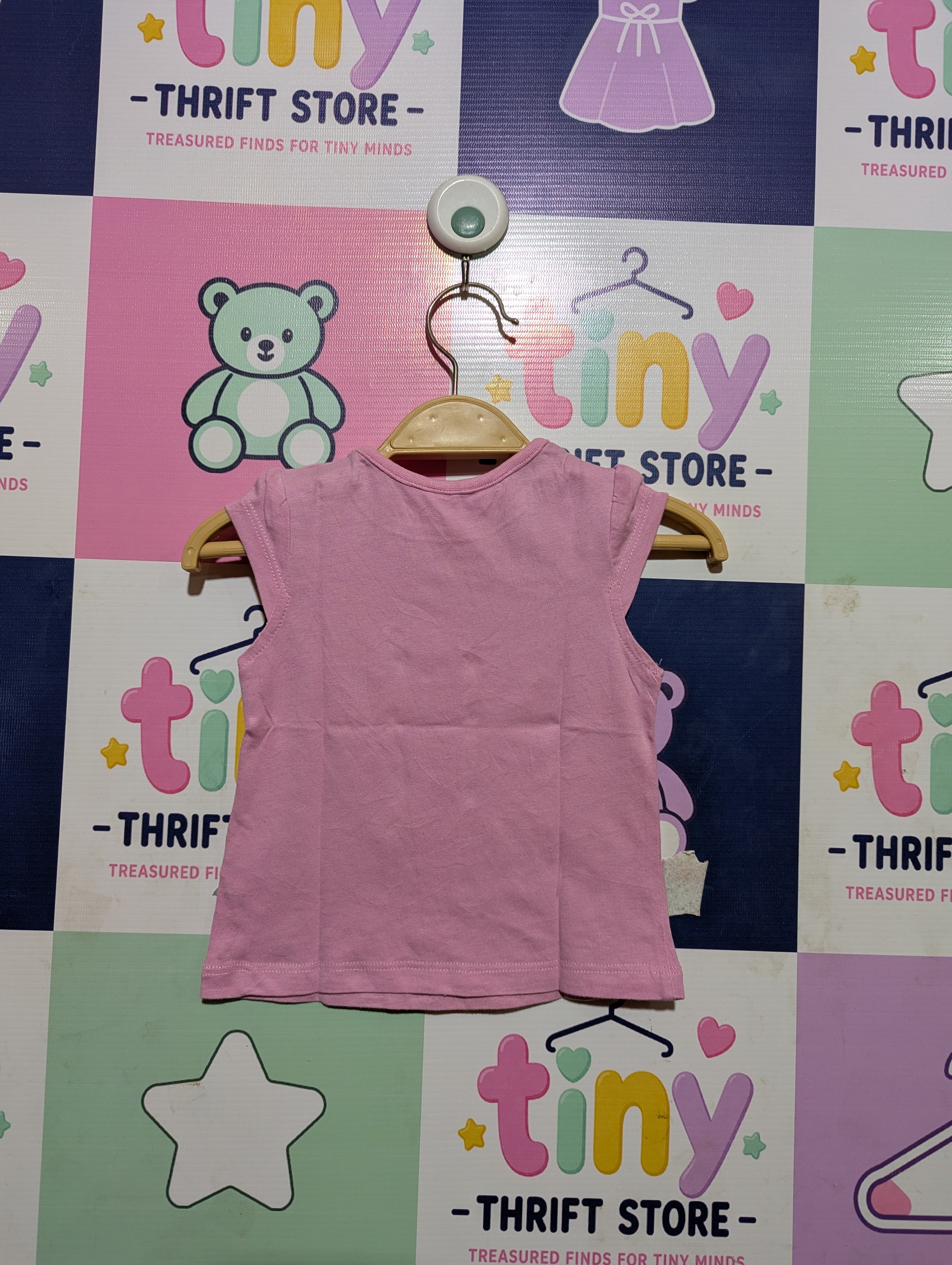 M&Co Baby Girls Pink "Sweet Summer" Fruit Graphic Top - Size Estimated Age 3-6 Months AB2