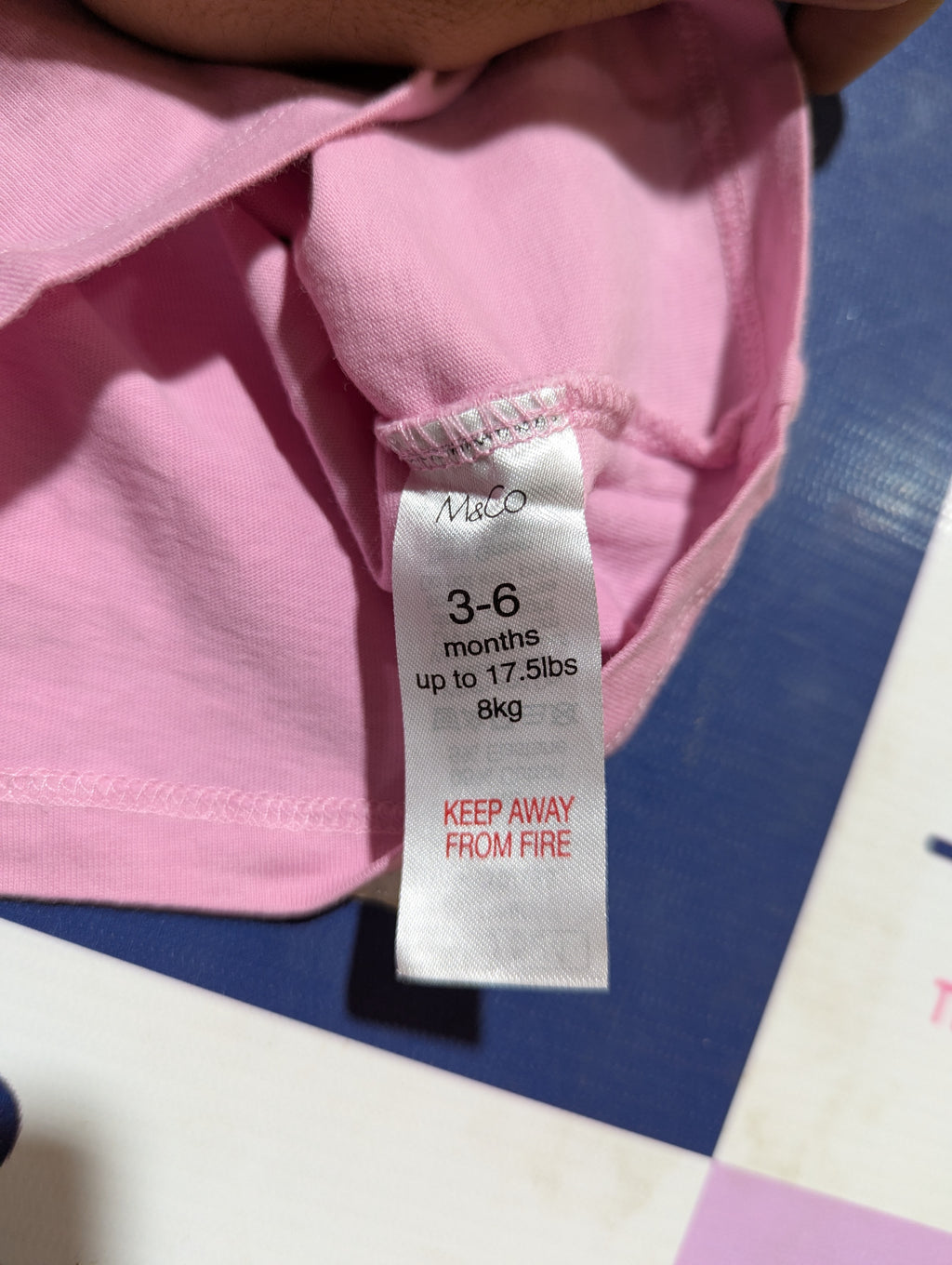 M&Co Baby Girls Pink "Sweet Summer" Fruit Graphic Top - Size Estimated Age 3-6 Months AB2