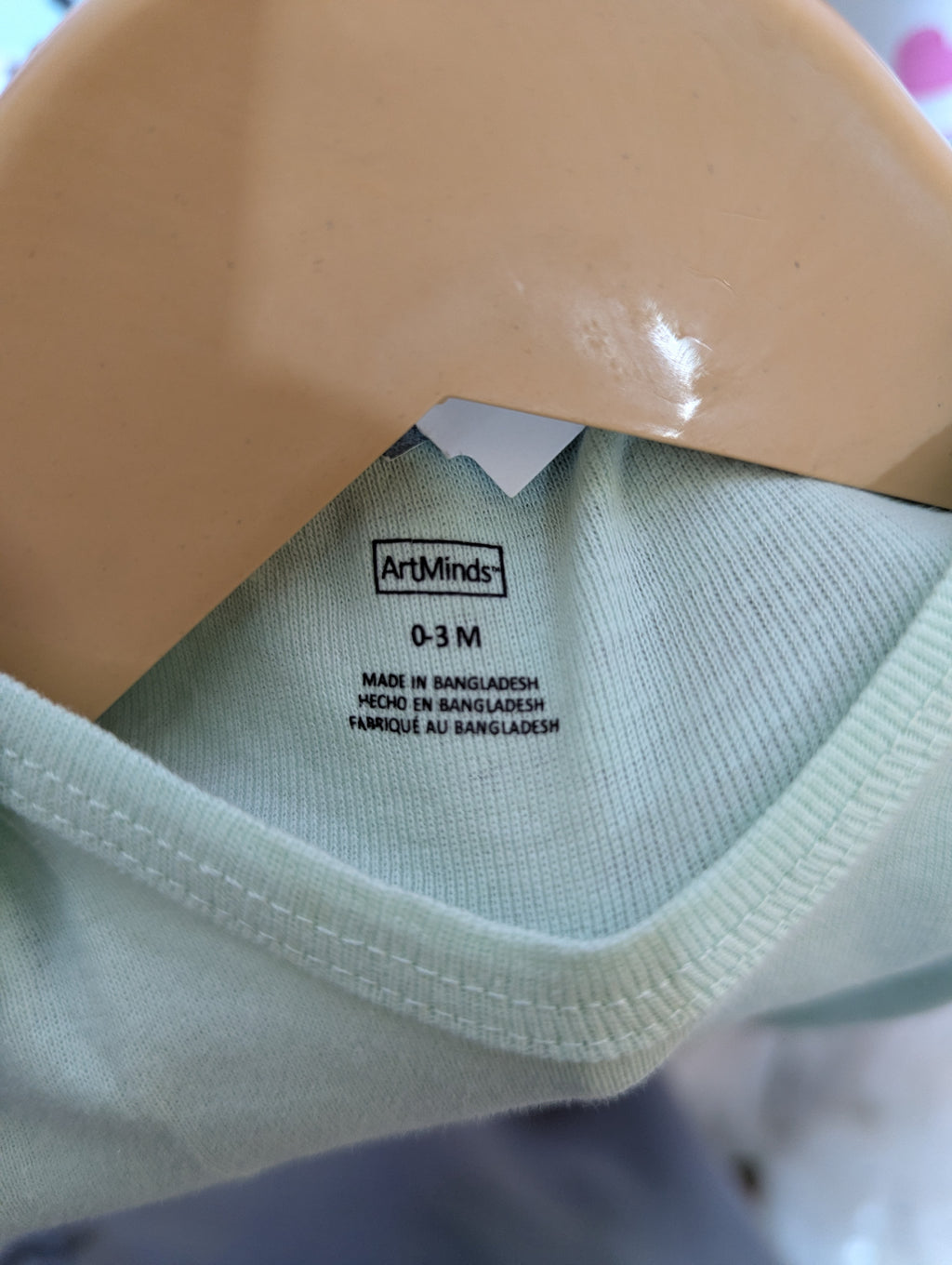 ArtMinds Baby Unisex Preffered Girls Mint Green Solid Short Sleeve Bodysuit - Size Estimated Age 0-3 Months AB2