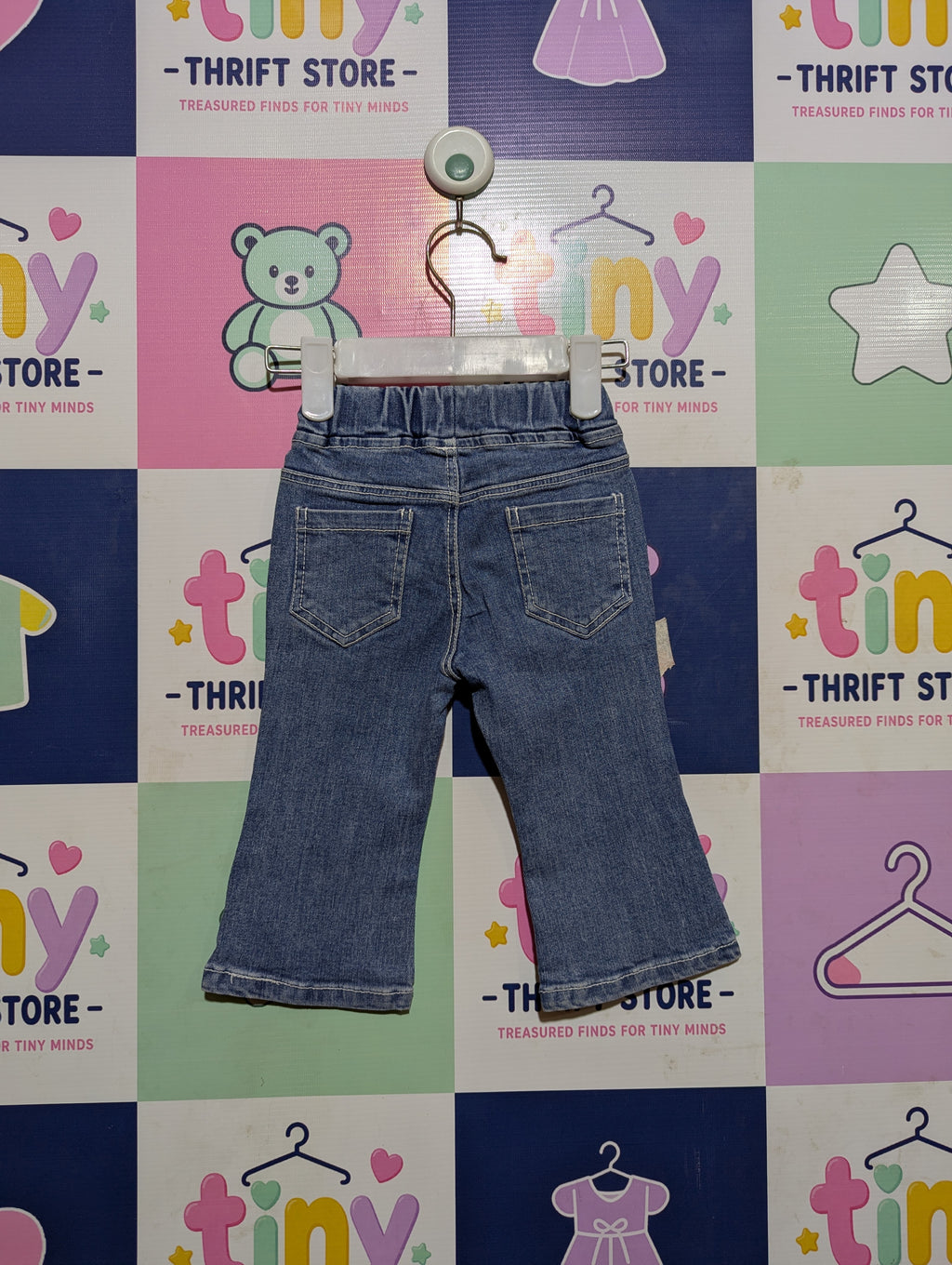 Merry Go Round Girls Medium Wash Denim Pull-On Trousers - Size Estimated Age 2-3 Years AB2