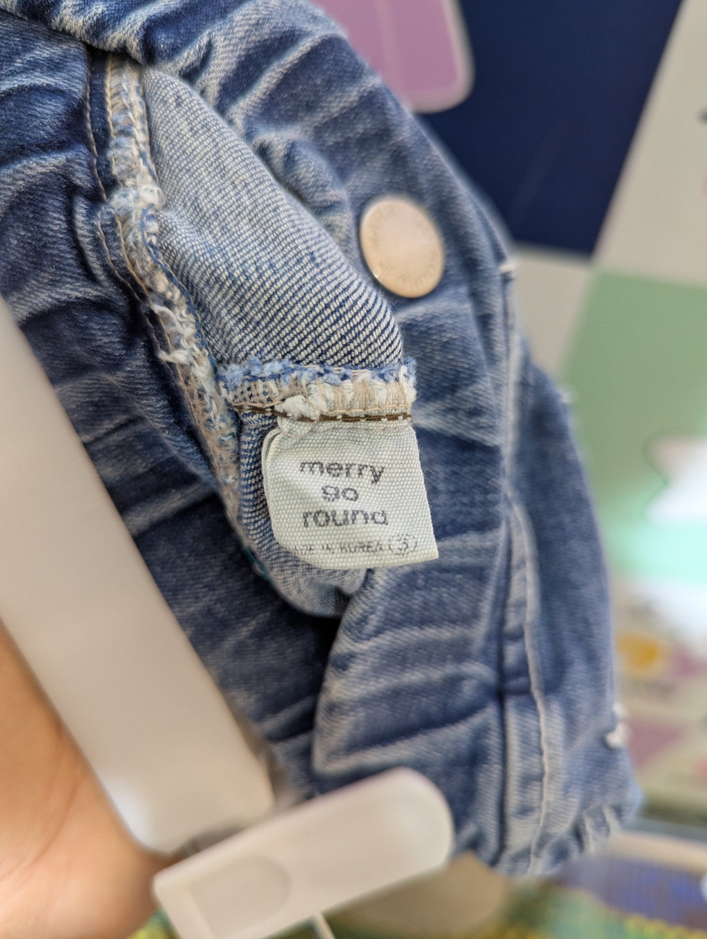 Merry Go Round Girls Medium Wash Denim Pull-On Trousers - Size Estimated Age 2-3 Years AB2