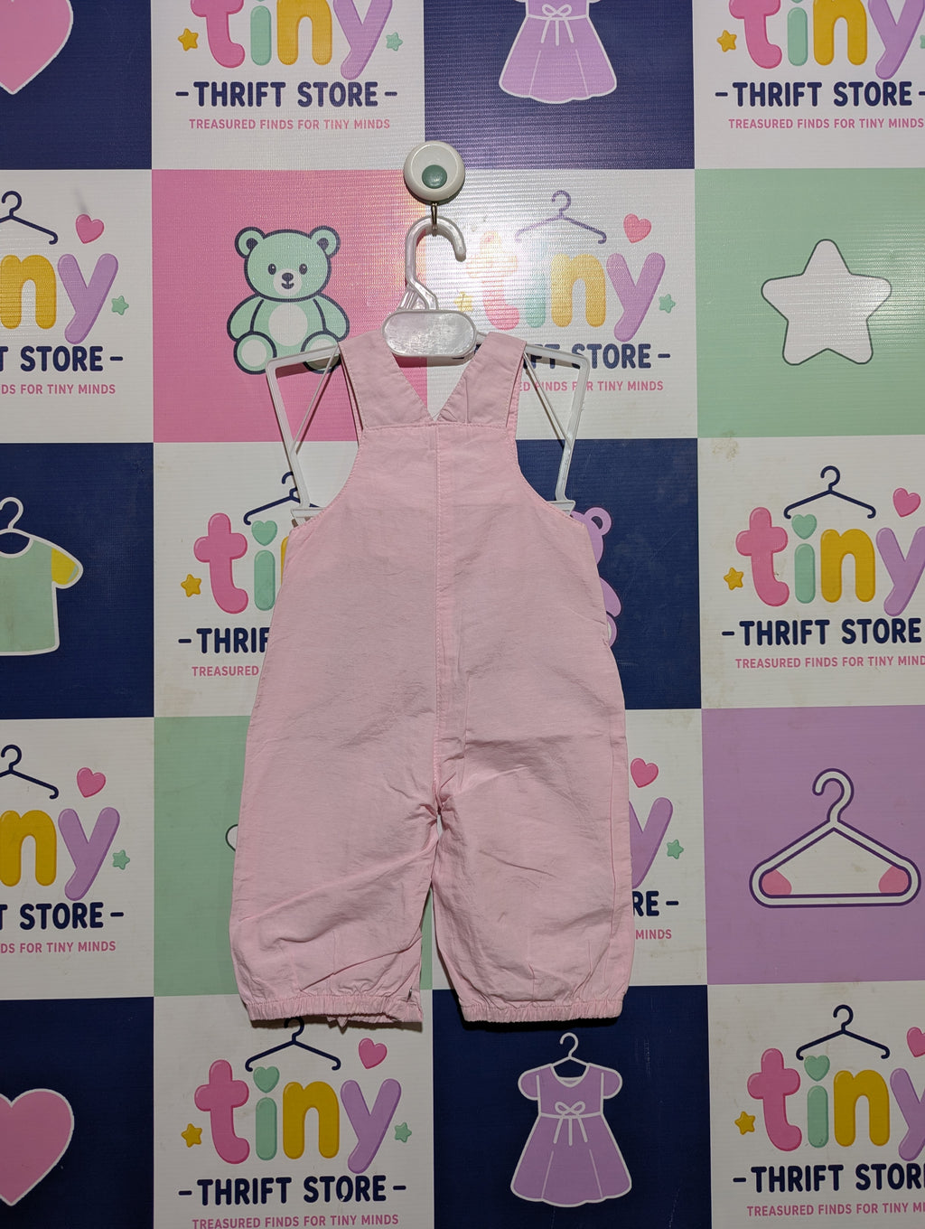M&Co Baby Girls Pink Floral Embroidered Dungaree Overalls - Size Estimated Age 0-3 Months AB2