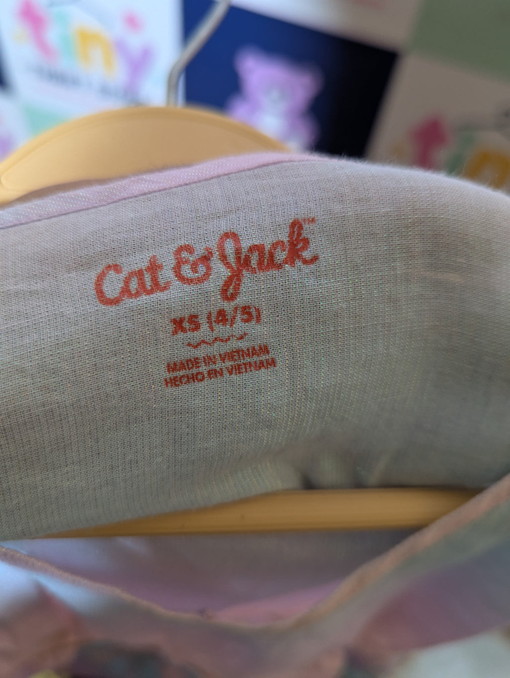 CAT & JACK Girls Pastel Ombre Shimmer Pom-Pom Tunic Top - Size XS (4/5) Estimated Age 4-5Y AB2