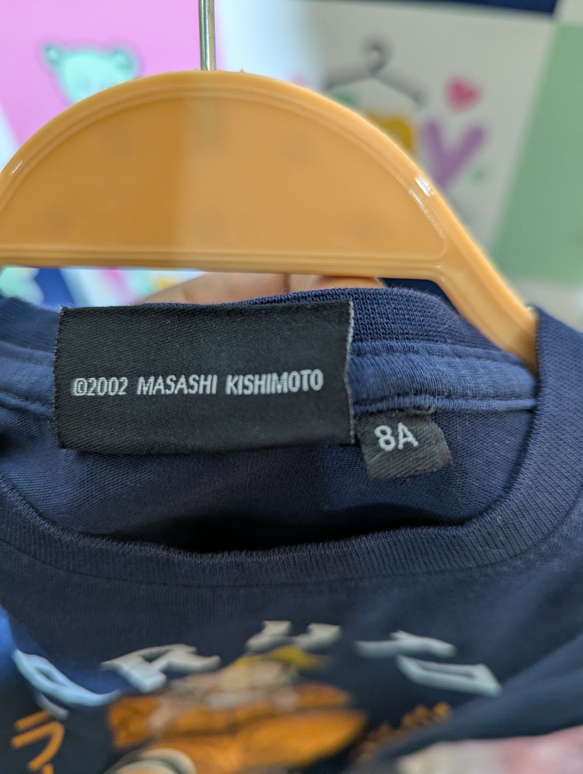 Naruto Boys Navy Blue "Naruto Ichiraku Ramen" Graphic Tee - Size Estimated Age 8 Years AB2