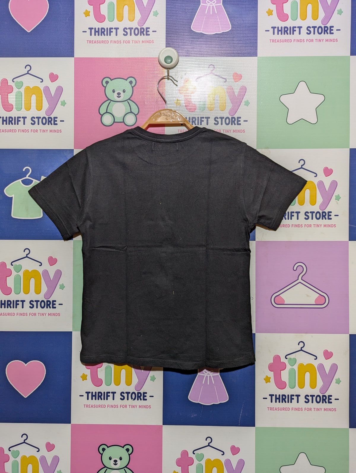 Zara Kids Boys Black "Imagine Blue" Panther Graphic Short Sleeve Tee - Size 8 (128 CM) Estimated Age 8 Years AB2