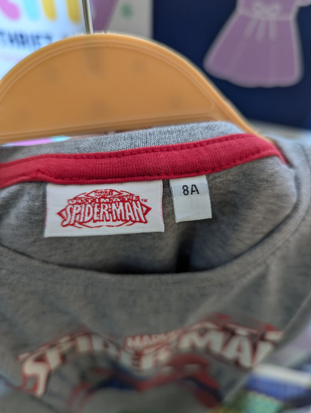 Marvel Ultimate Spider-Man Boys Heather Grey "Ultimate Spider-Man" Graphic Short Sleeve Tee - Size Estimated Age 8 Years AB2
