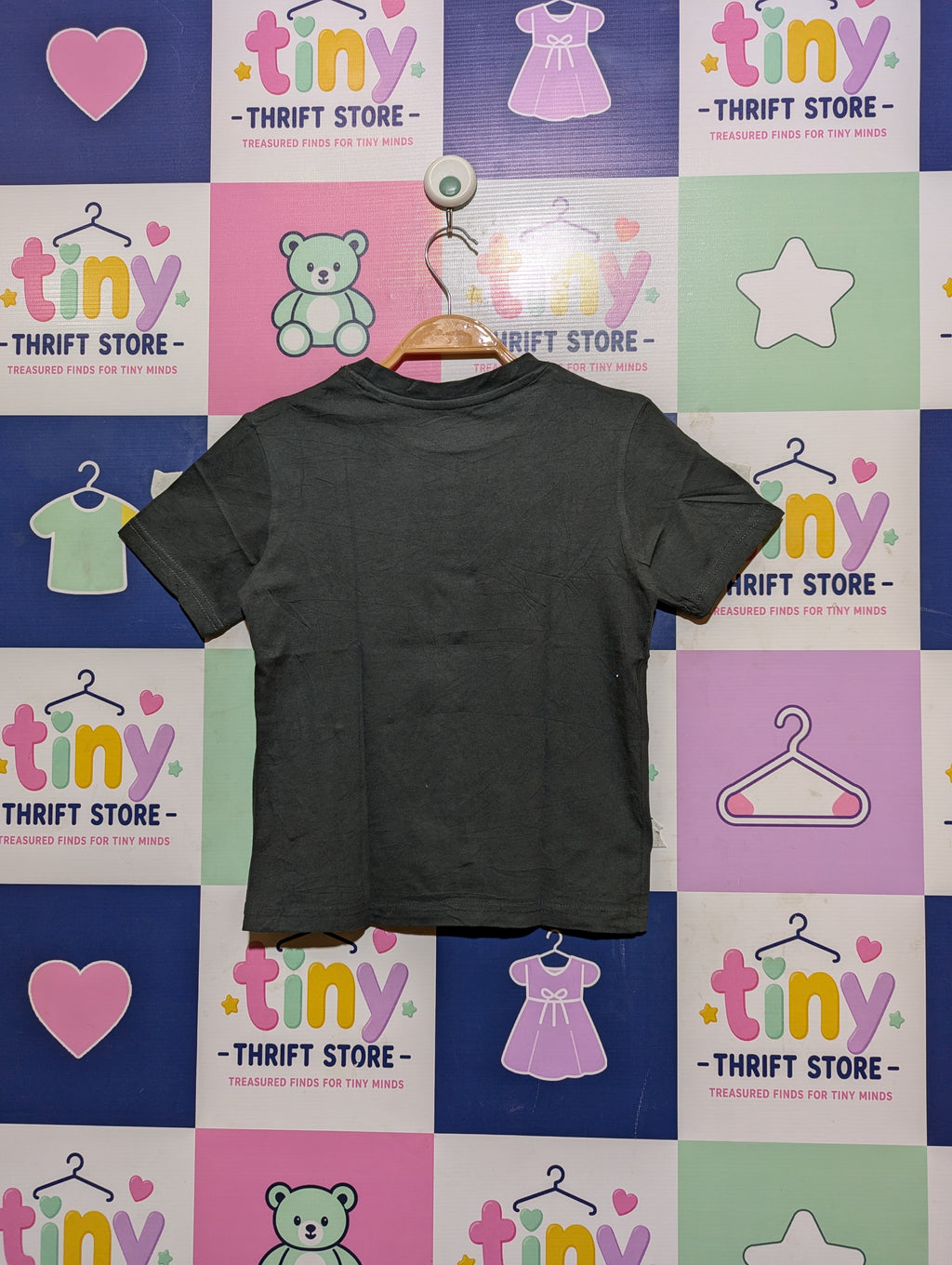 Jack & Jones Boys Dark Grey "Keeping It Real" Logo Graphic Short Sleeve Tee - Size Estimated Age 8 Years AB2