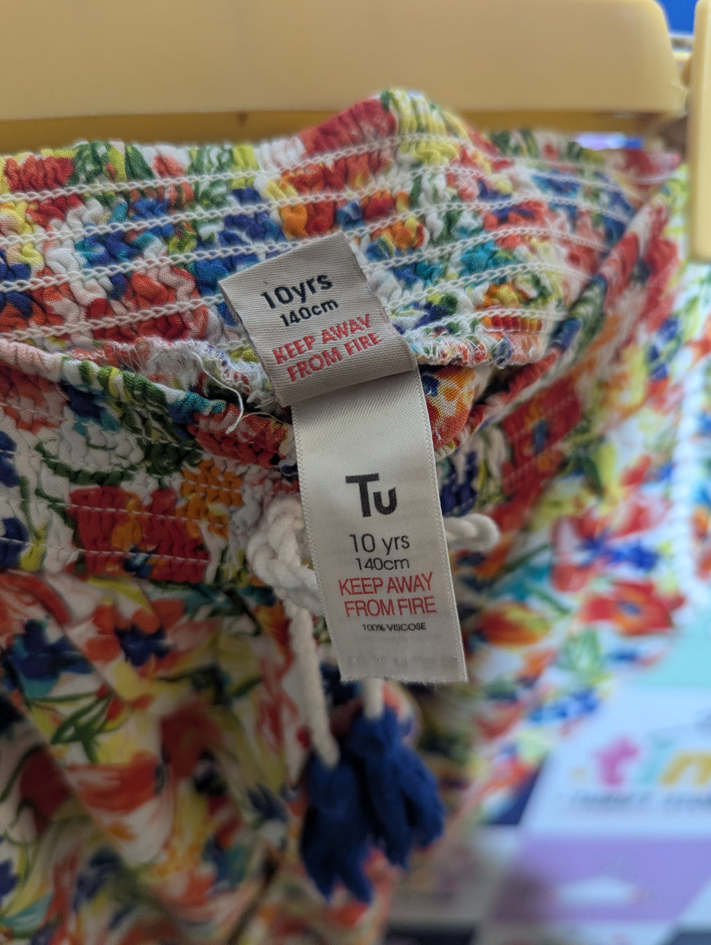 Tu Girls Multi-Color Floral Print Jogger Trousers - Size 10 Years Estimated Age 10 Years AB2
