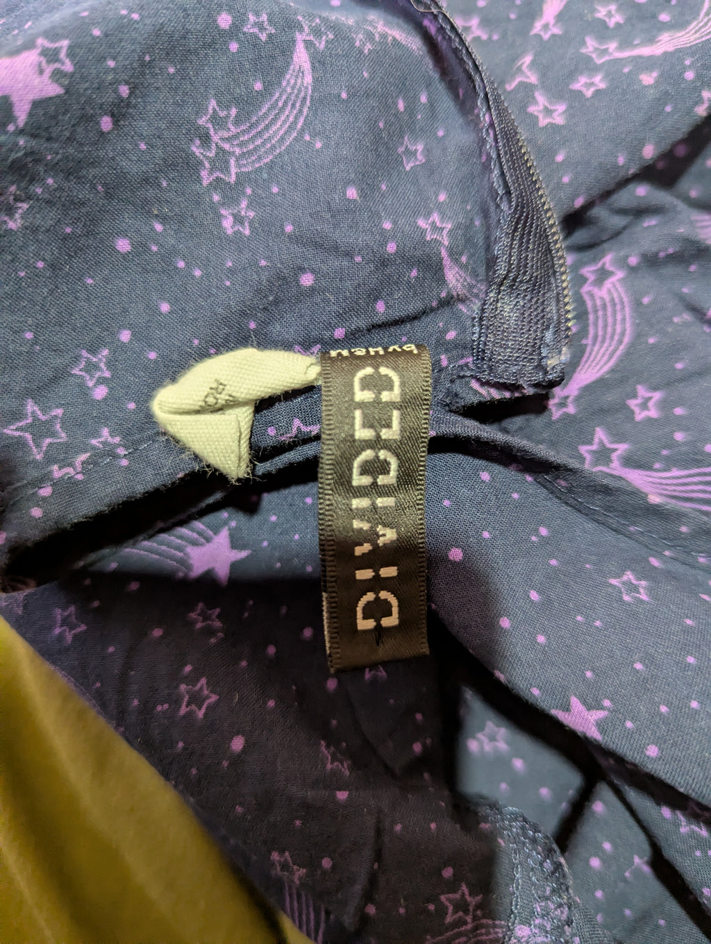 DIVIDED by H&M Girls Navy Blue Celestial Starry Night Print Dress - Size 34 Estimated Age Teens / 10 Years AB2