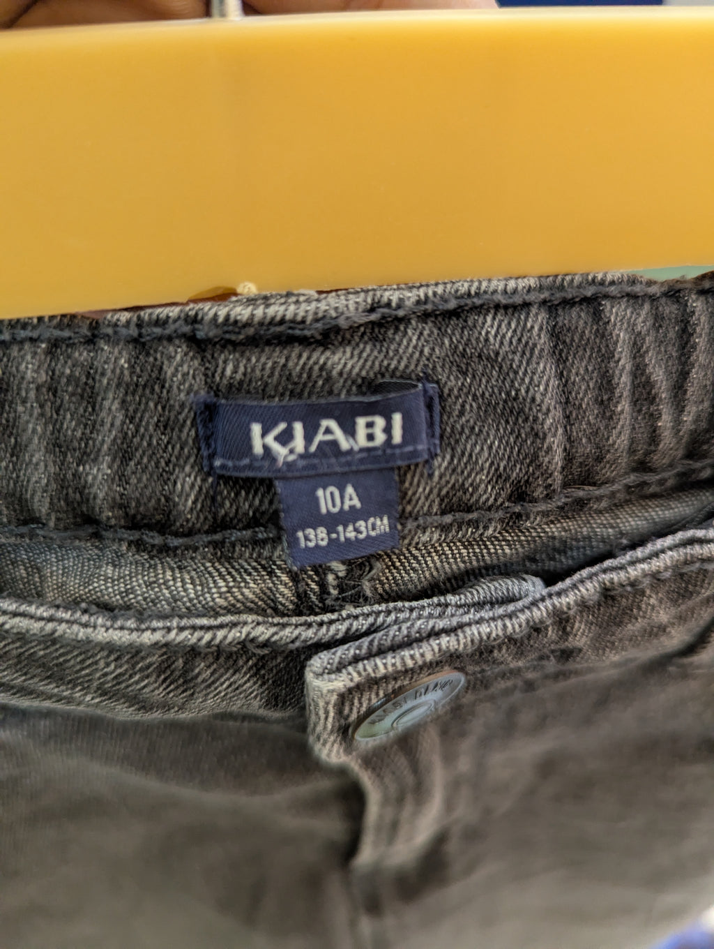 Kiabi Girls Dark Grey Acid Wash Denim Skirt - Size 138-143 CM Estimated Age 10 Years AB2