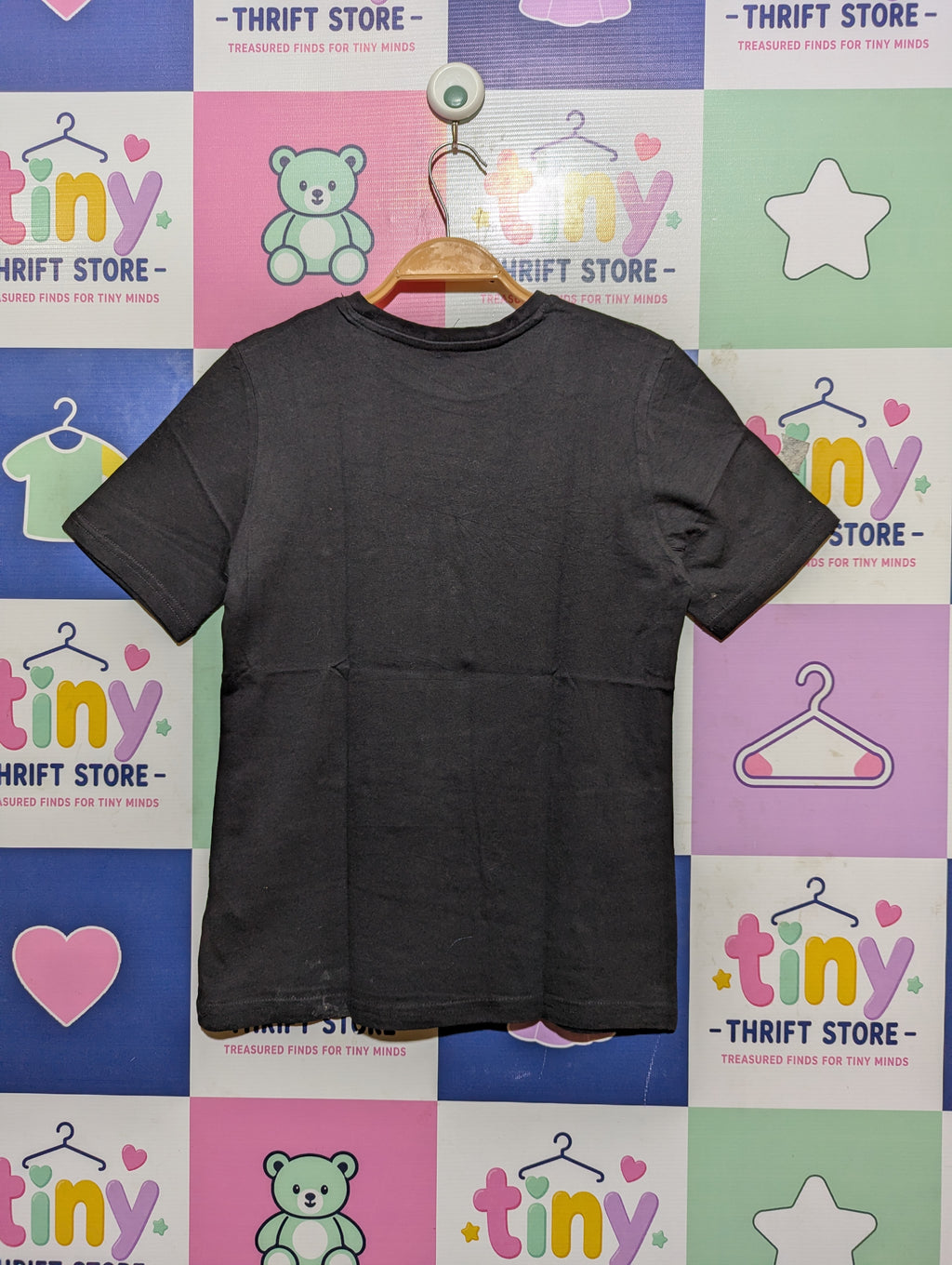Primark Boys Dark Grey "Virtual" Japanese Graphic Tee - Size Estimated Age 9-10 Years AB2