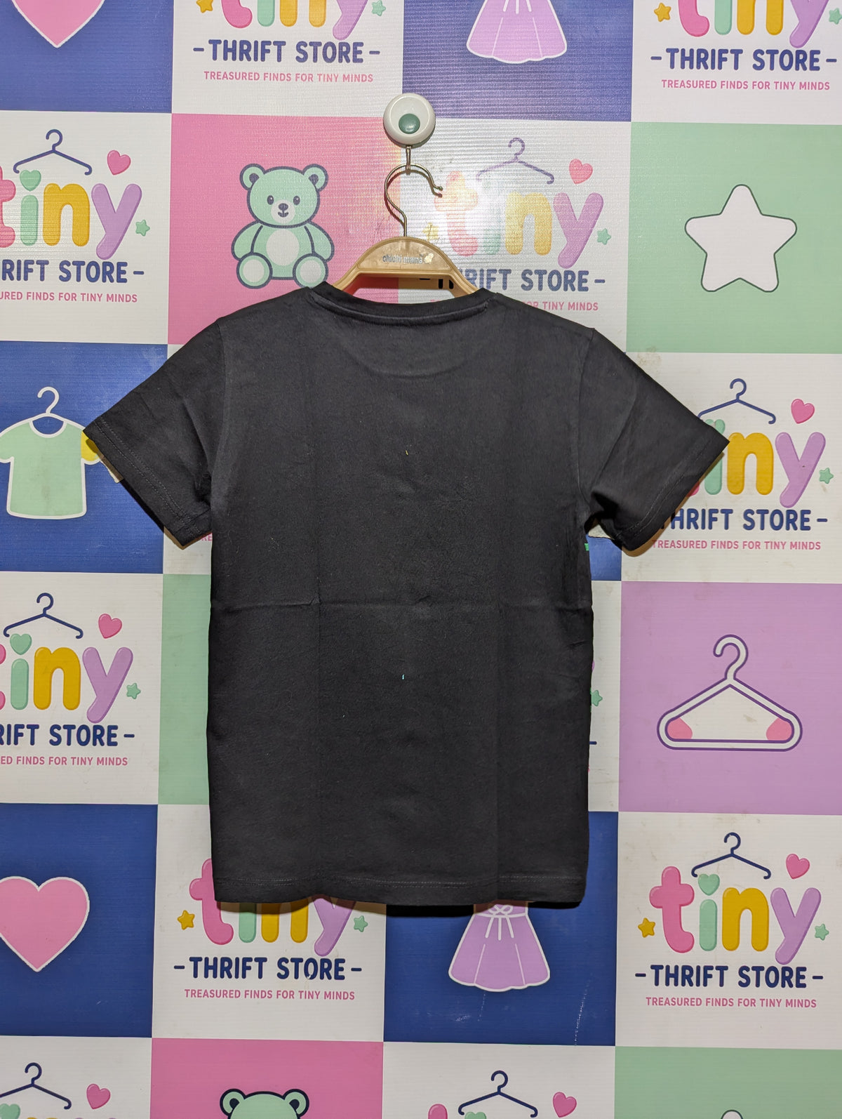Gémo Boys Charcoal Grey "Soccer Player" Holographic Graphic Tee - Size Estimated Age 10 Years AB2