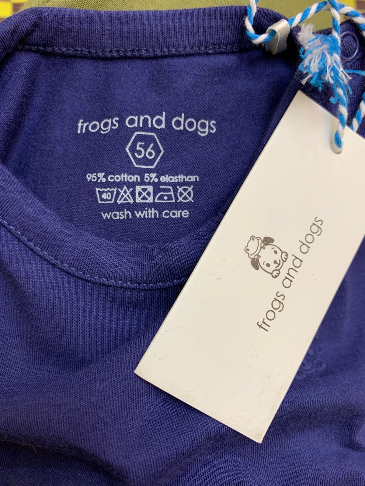 Frogs and Dogs Navy Blue Infant Tee - Size 56 (New with Tags) AB1