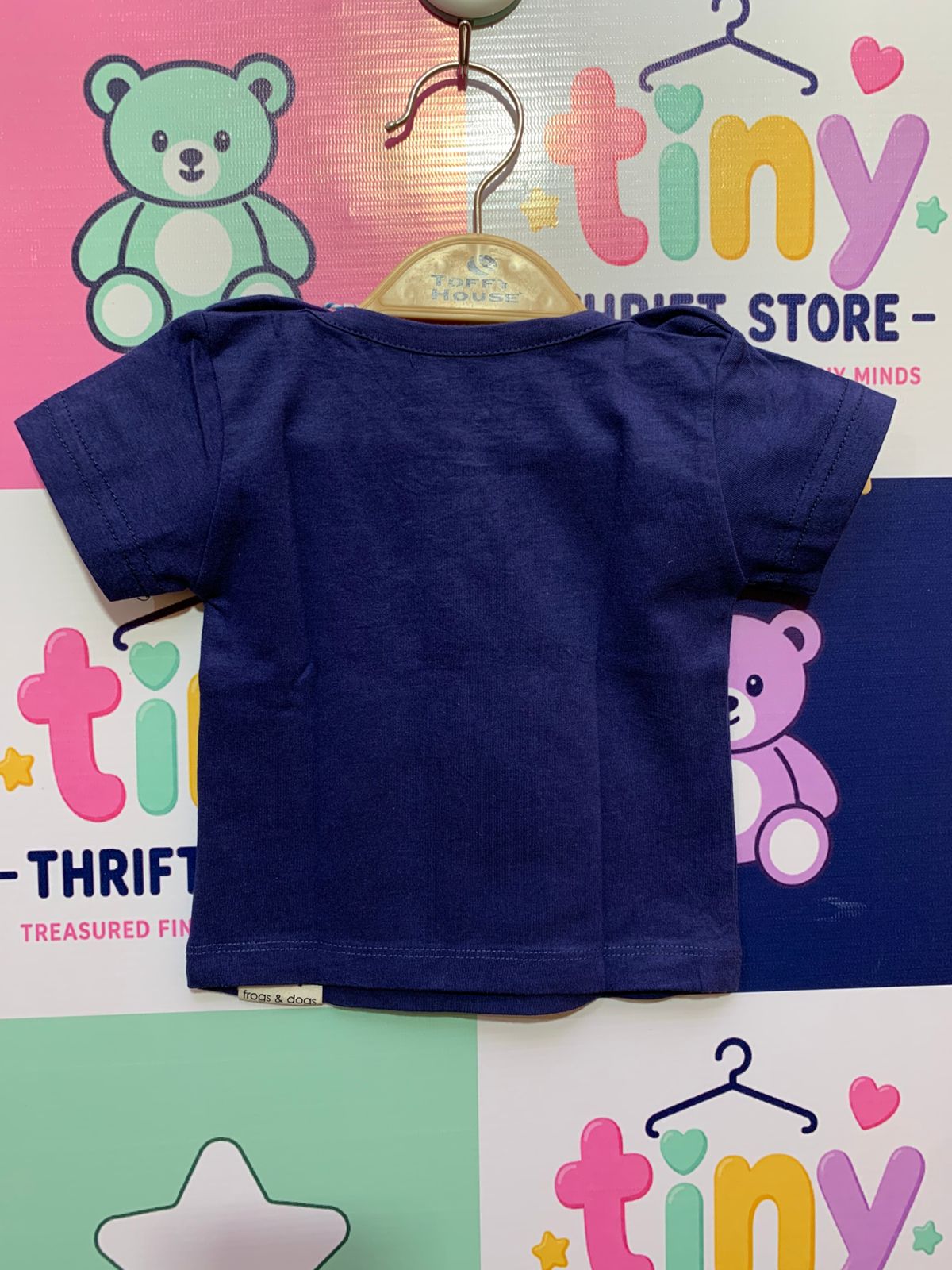 Frogs and Dogs Navy Blue Infant Tee - Size 56 (New with Tags) AB1