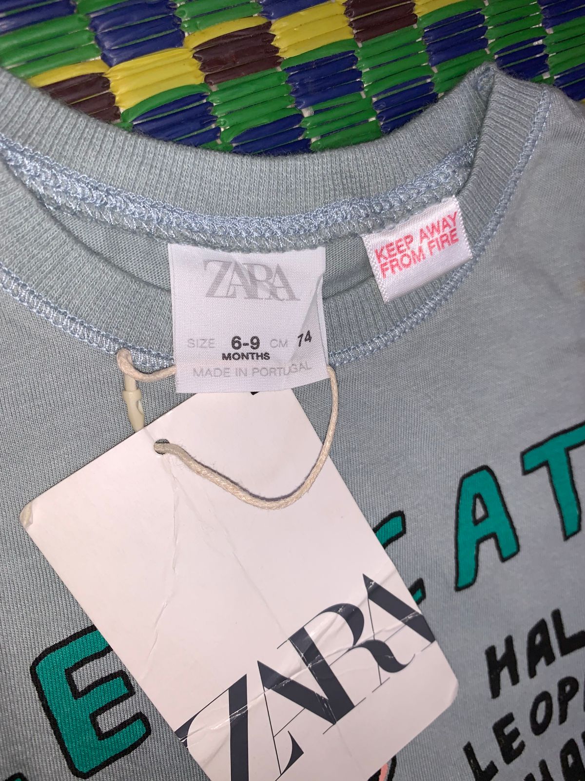 ZARA Baby Boy Dopcat Graphic Long-Sleeve Tee - Size 6-9 Months (NWT) AB1