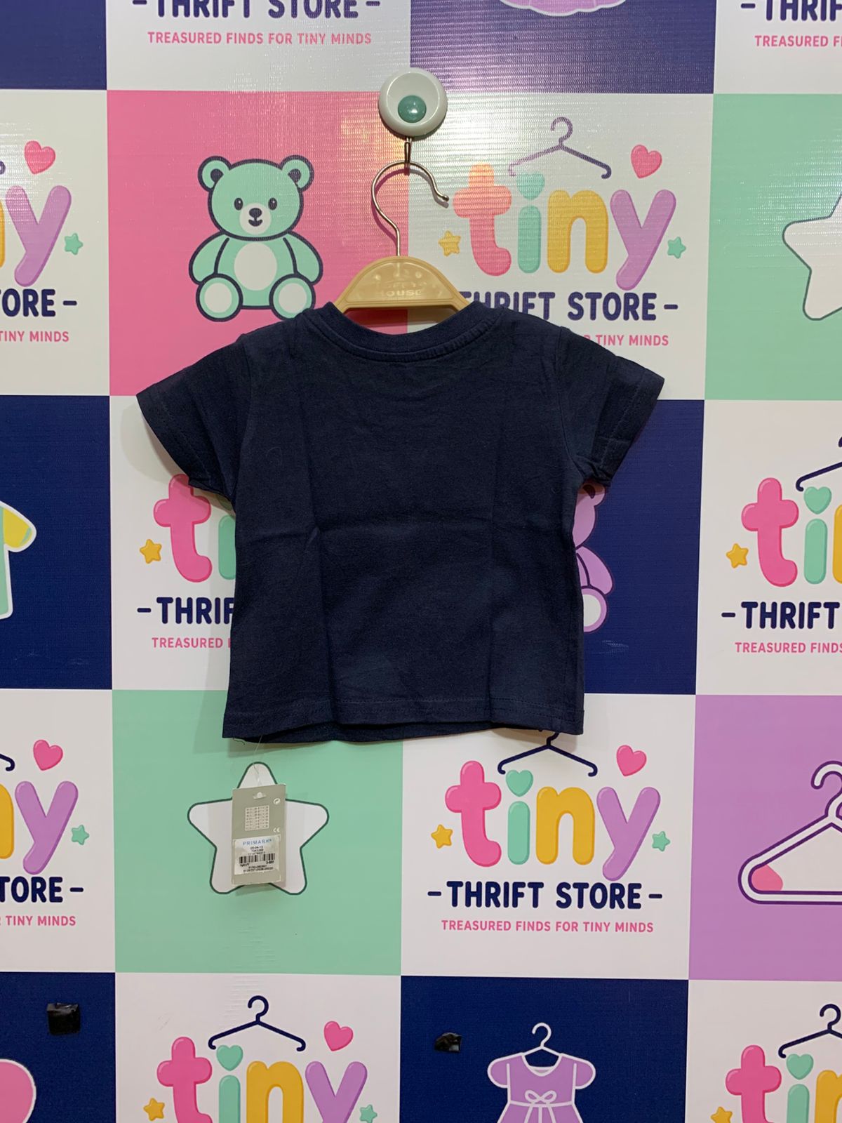 Primark Baby Boy "I AM EPIC" Graphic Tee - Navy Blue, Size 9-12 Months AB1