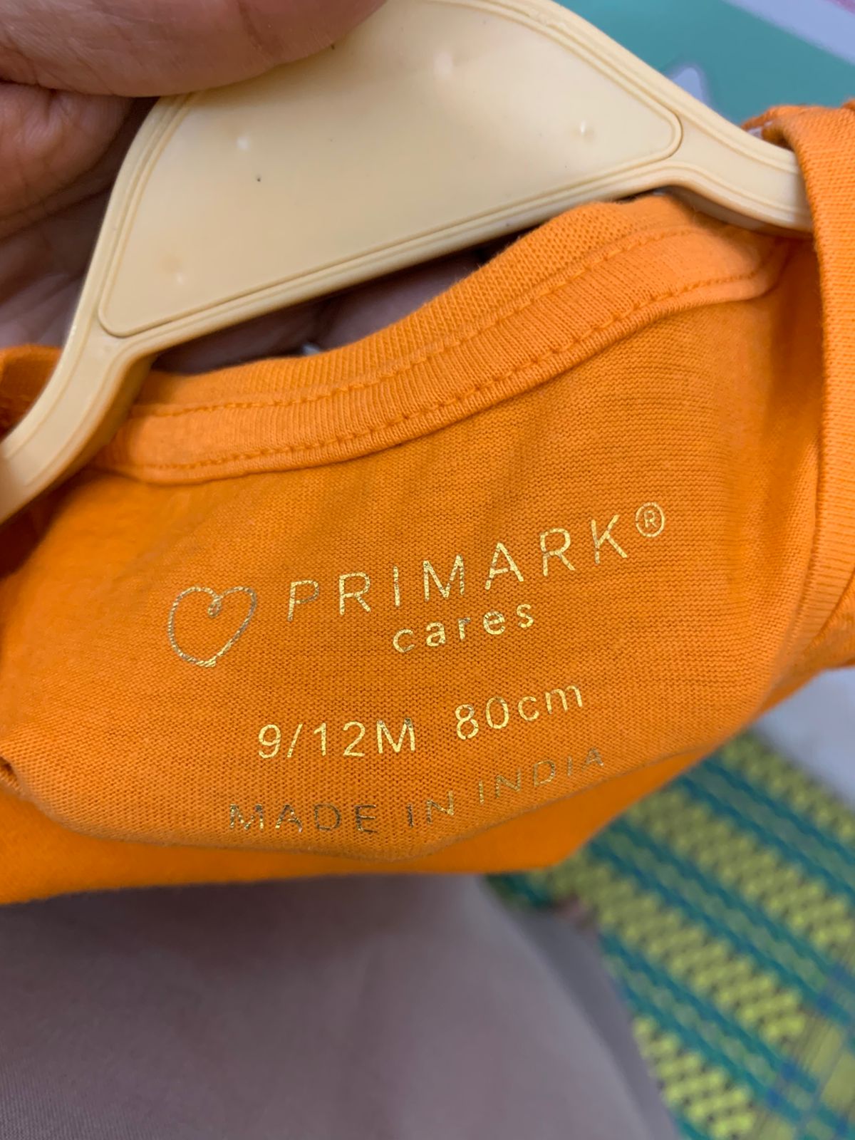 Primark Cares Girls' Orange Graphic Tee - "Today I Am A Princess" (9-12 Months) AB1