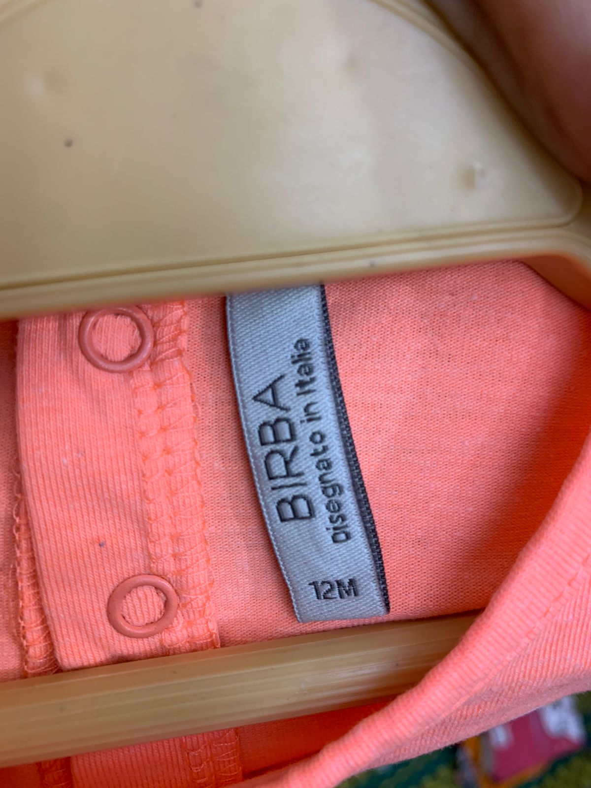 Birba Italy "Love Sun" Neon Peach Graphic T-Shirt - 12 Months AB1