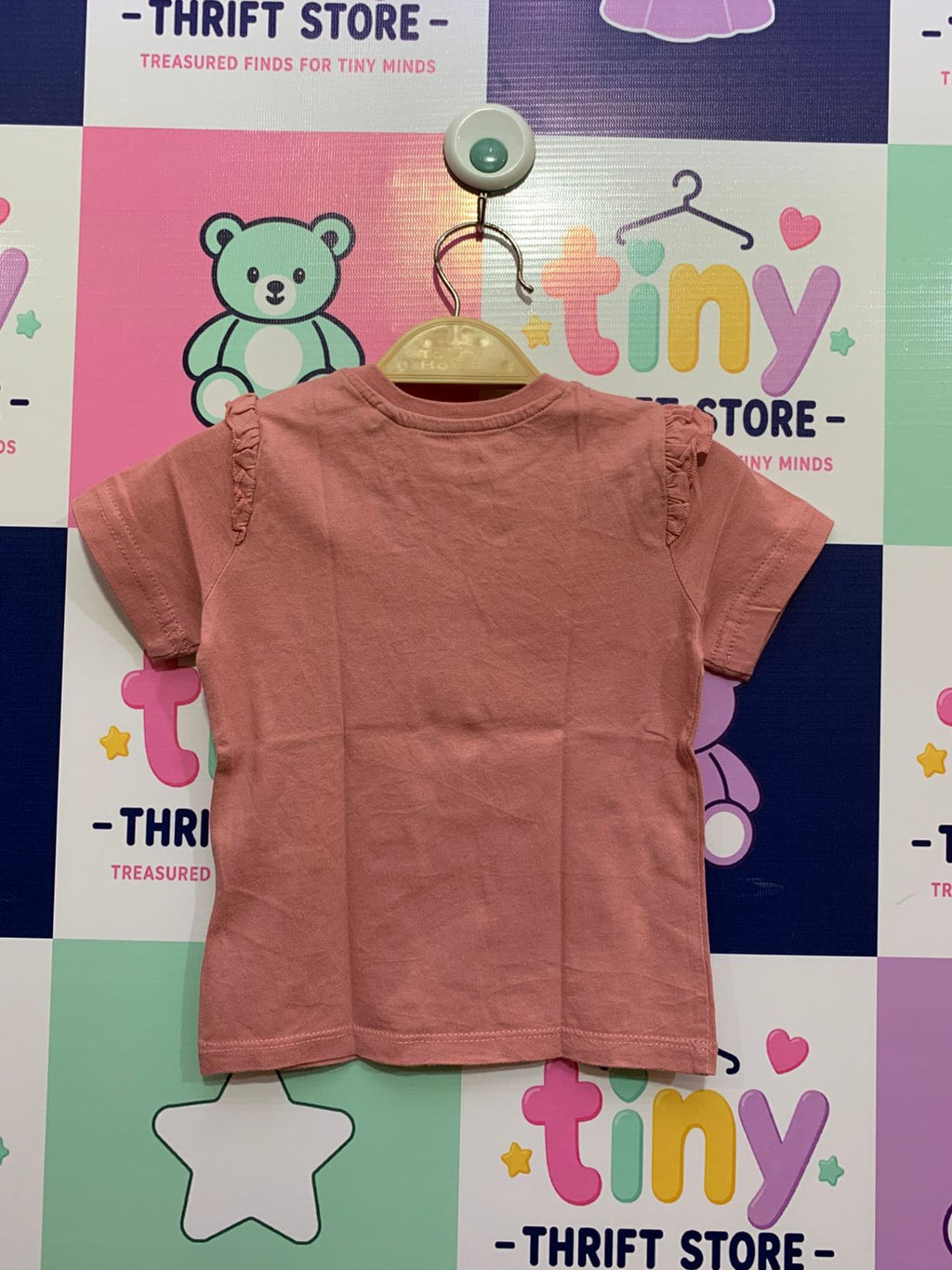 Fox & Bunny by Sinsay "The Prettiest One" Floral Ruffle Tee AB1