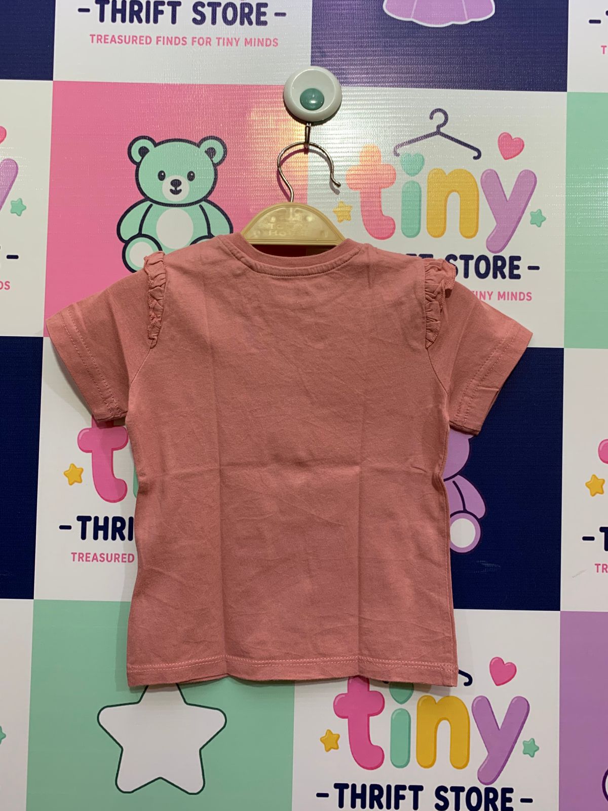 Fox & Bunny by Sinsay "The Prettiest One" Floral Ruffle Tee AB1