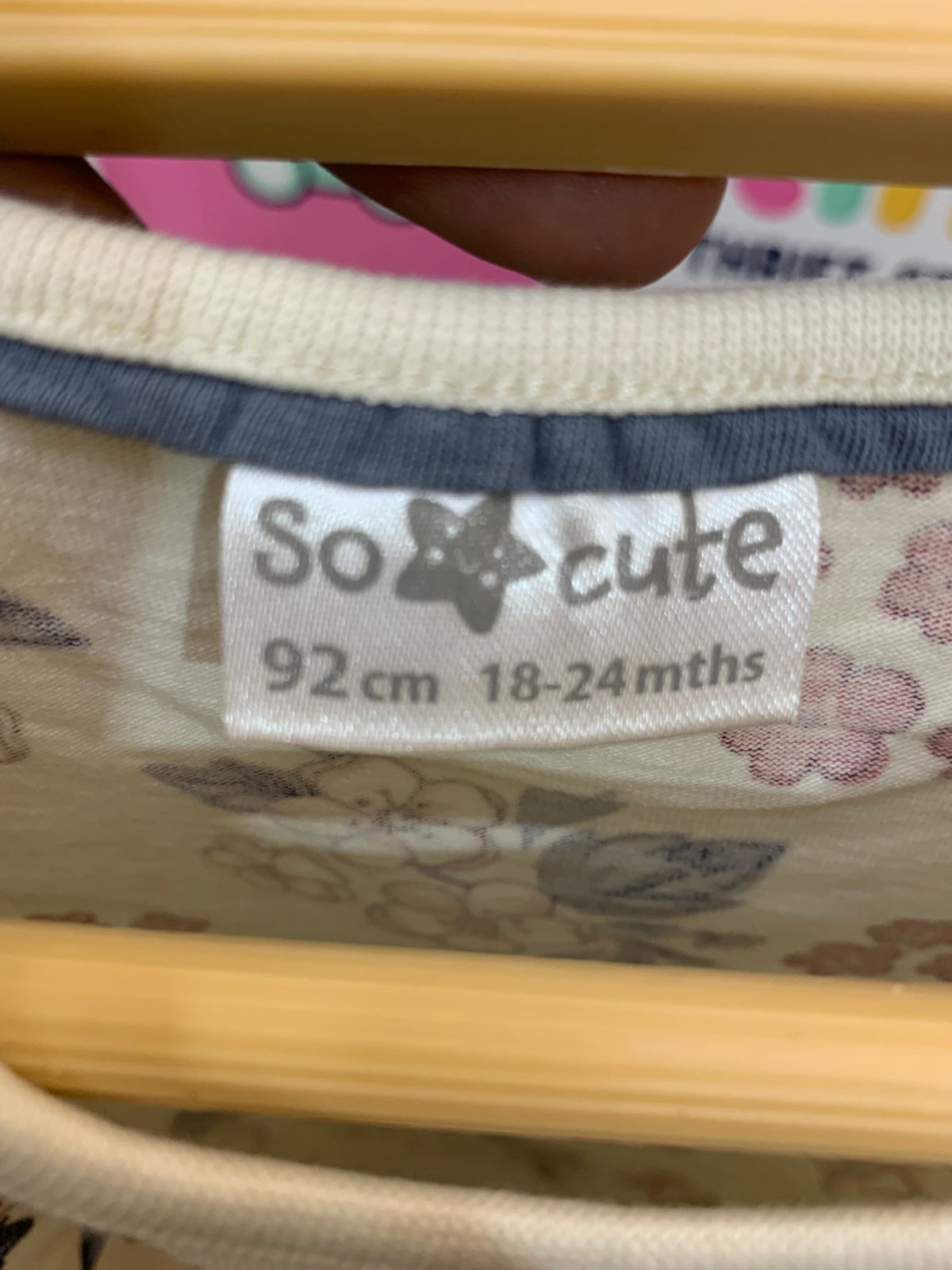 So Cute® Toddler Girls' Floral Print T-Shirt – Cream/Multi (18-24 Months) AB1