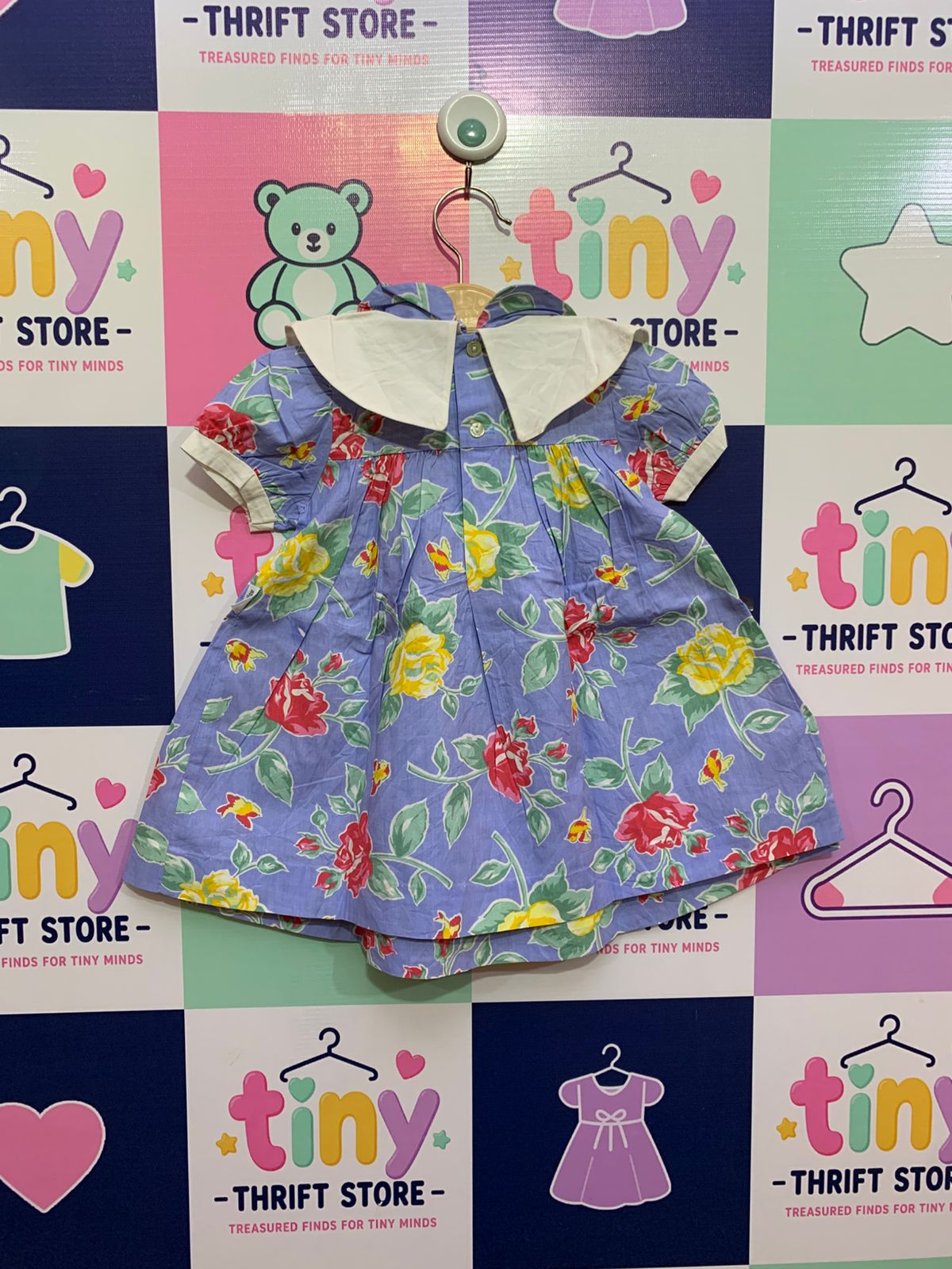 Chamallow Paris Vintage Baby Girls' Floral Tea Dress – Lavender & Rose (6 Months) - NWT AB1