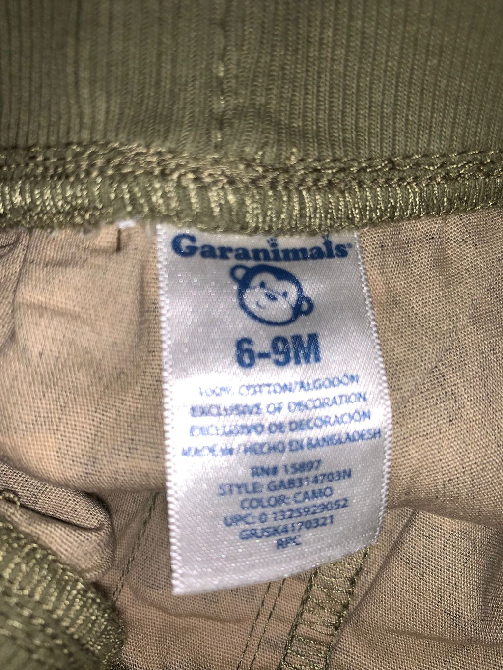 Garanimals Baby Boys Camouflage Cotton Cargo Pants - 6-9 Months AB1
