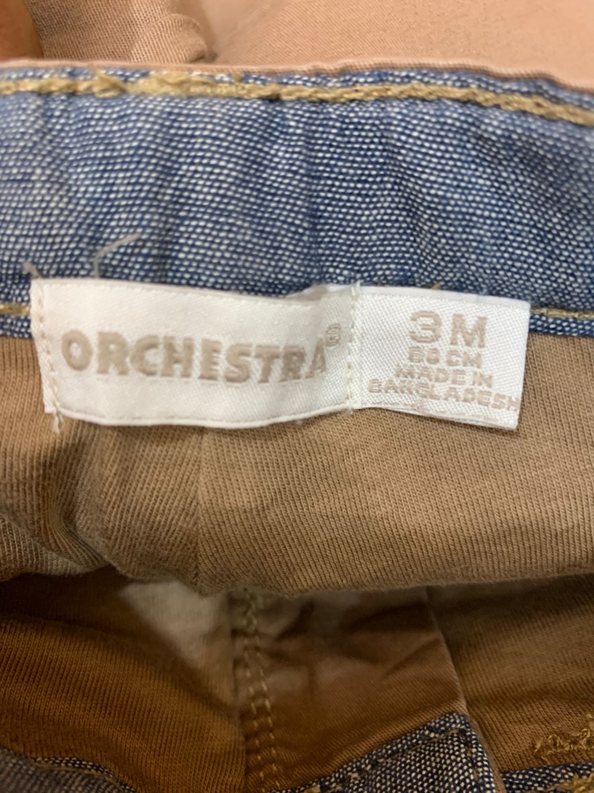 Title: Orchestra Baby Boy Khaki Chino Trousers with Button Detail (3 Months) AB1