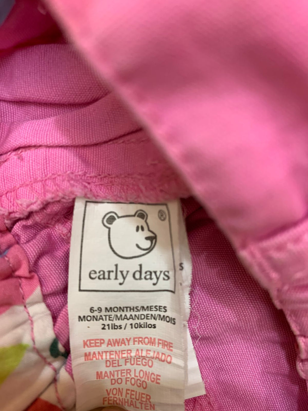Early Days Baby Girls Pink Cotton Twill Comfort Shorts - 6-9 Months AB1